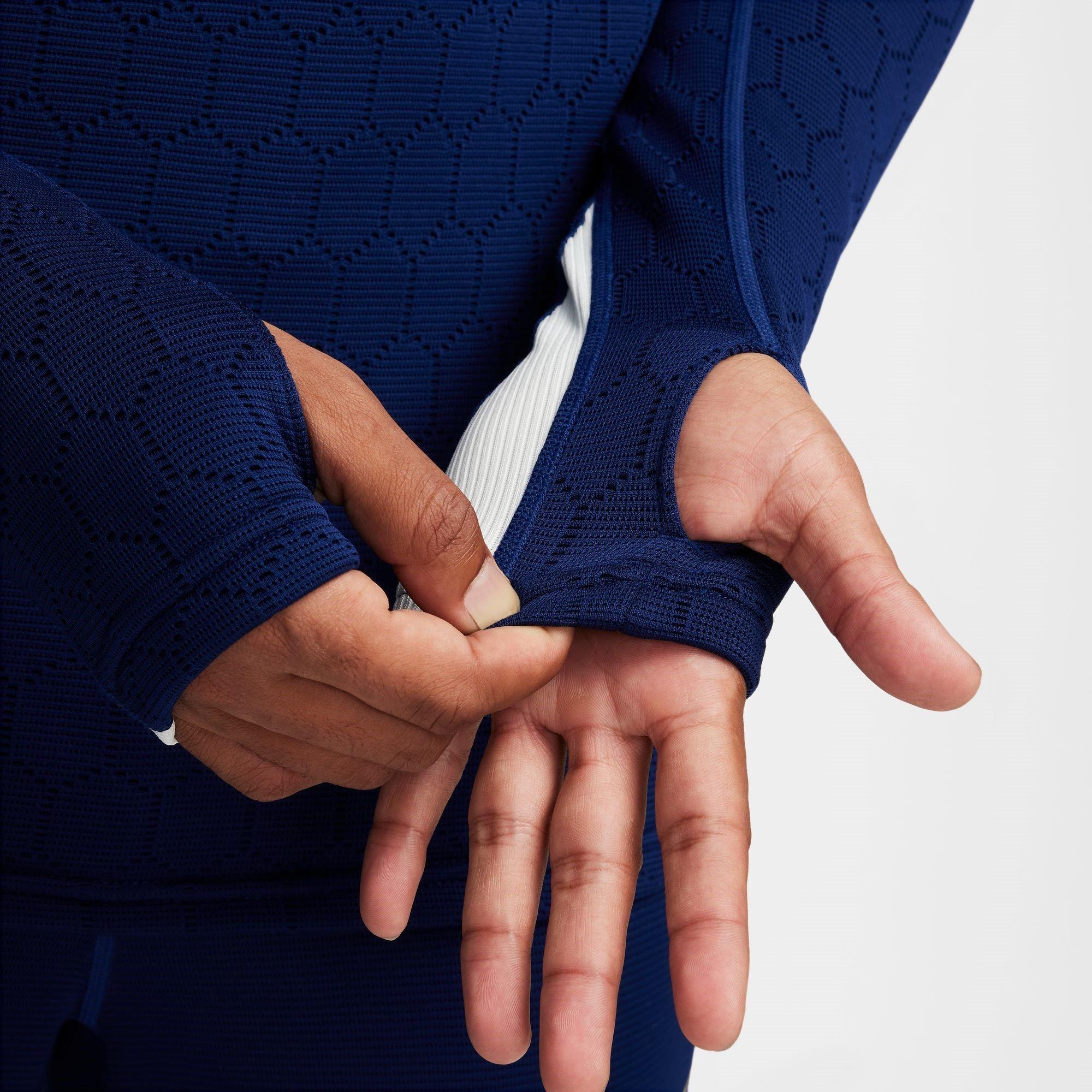 Blu/Oro - Nike - Strike Elite Men's Therma-FIT ADV Water-Repellent Drill Top - 5