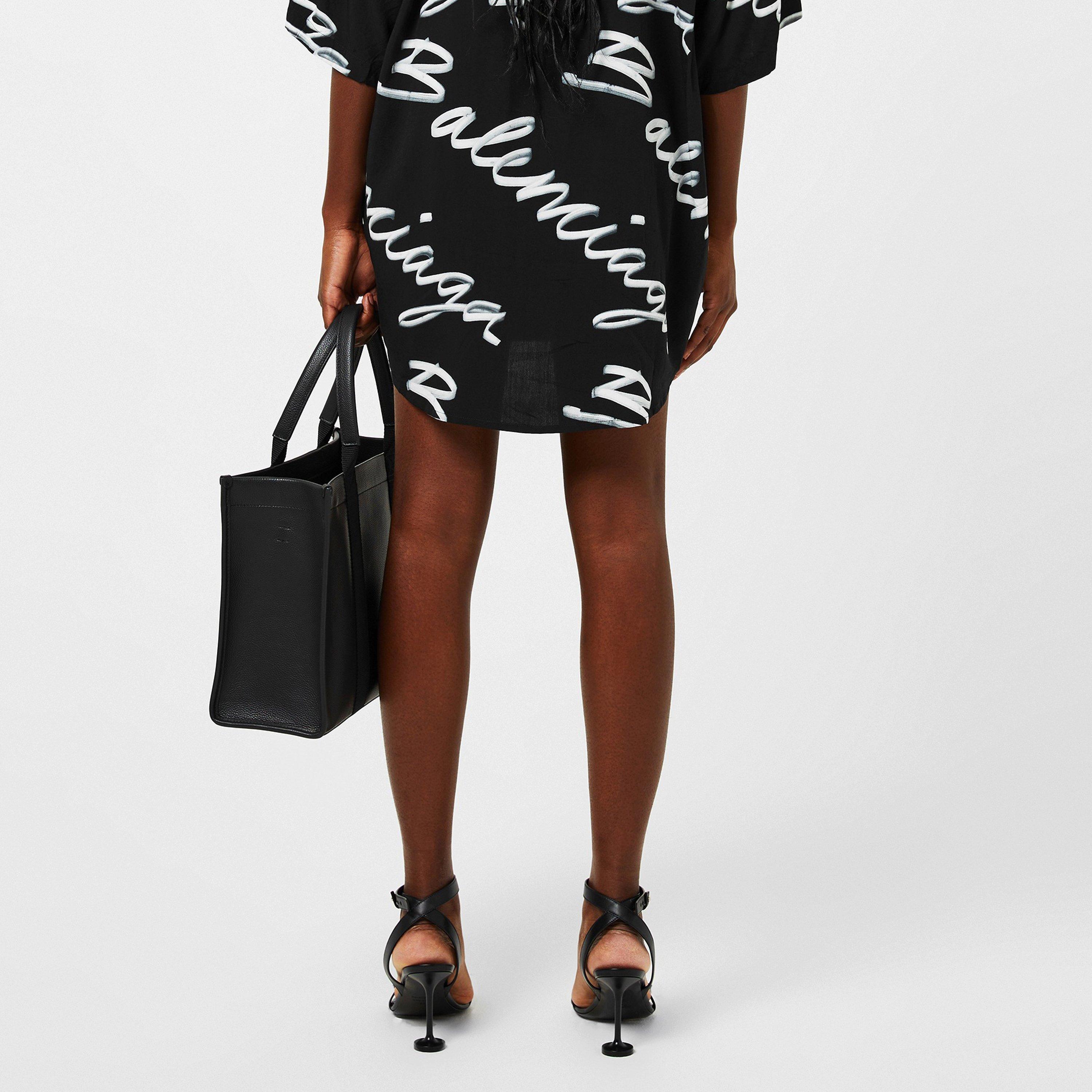 Black 1070 - Balenciaga - Women's Script Logo Woven Tracksuit Shorts - 2