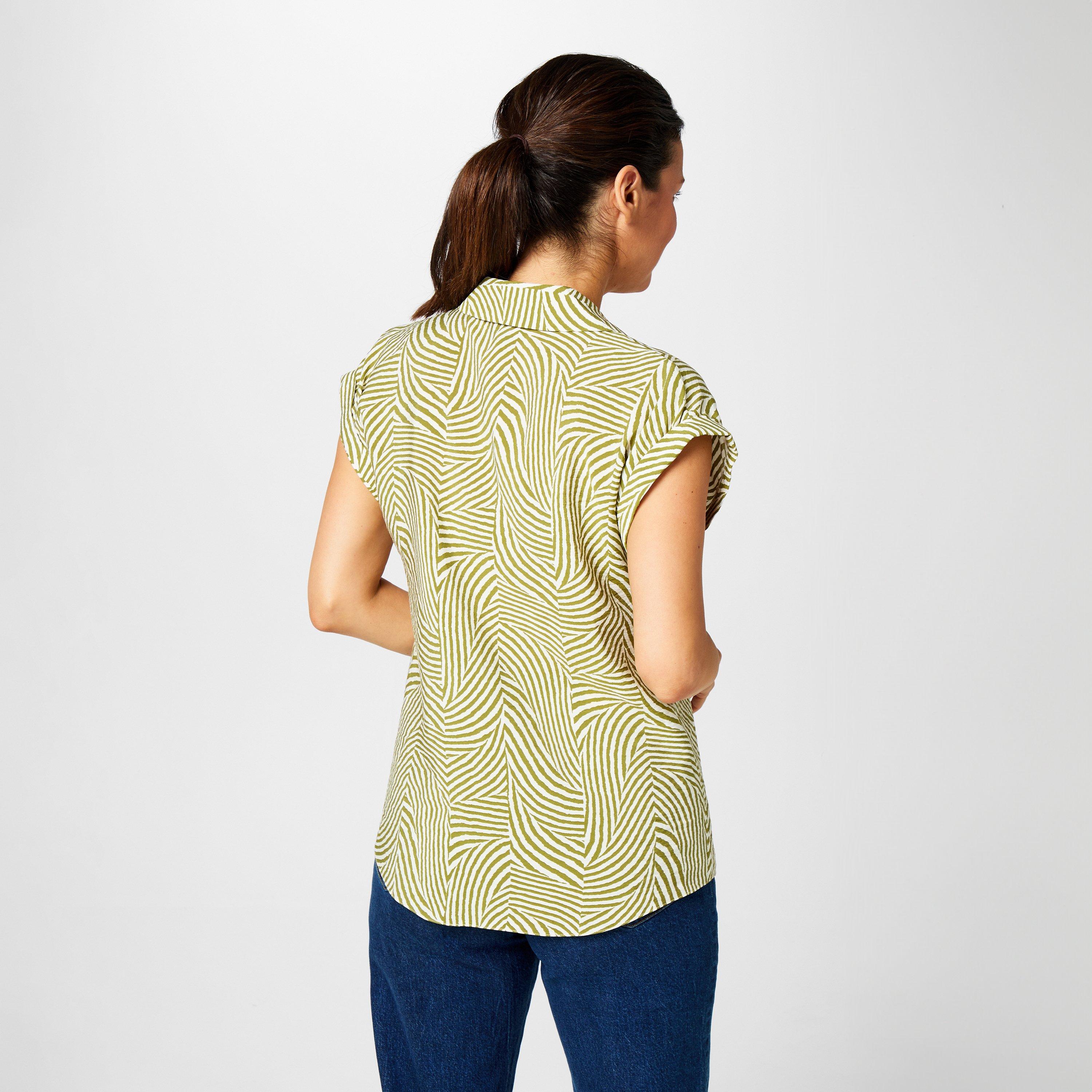 Grüner Chevron - Biba - Biba Button Through Shirt - 2