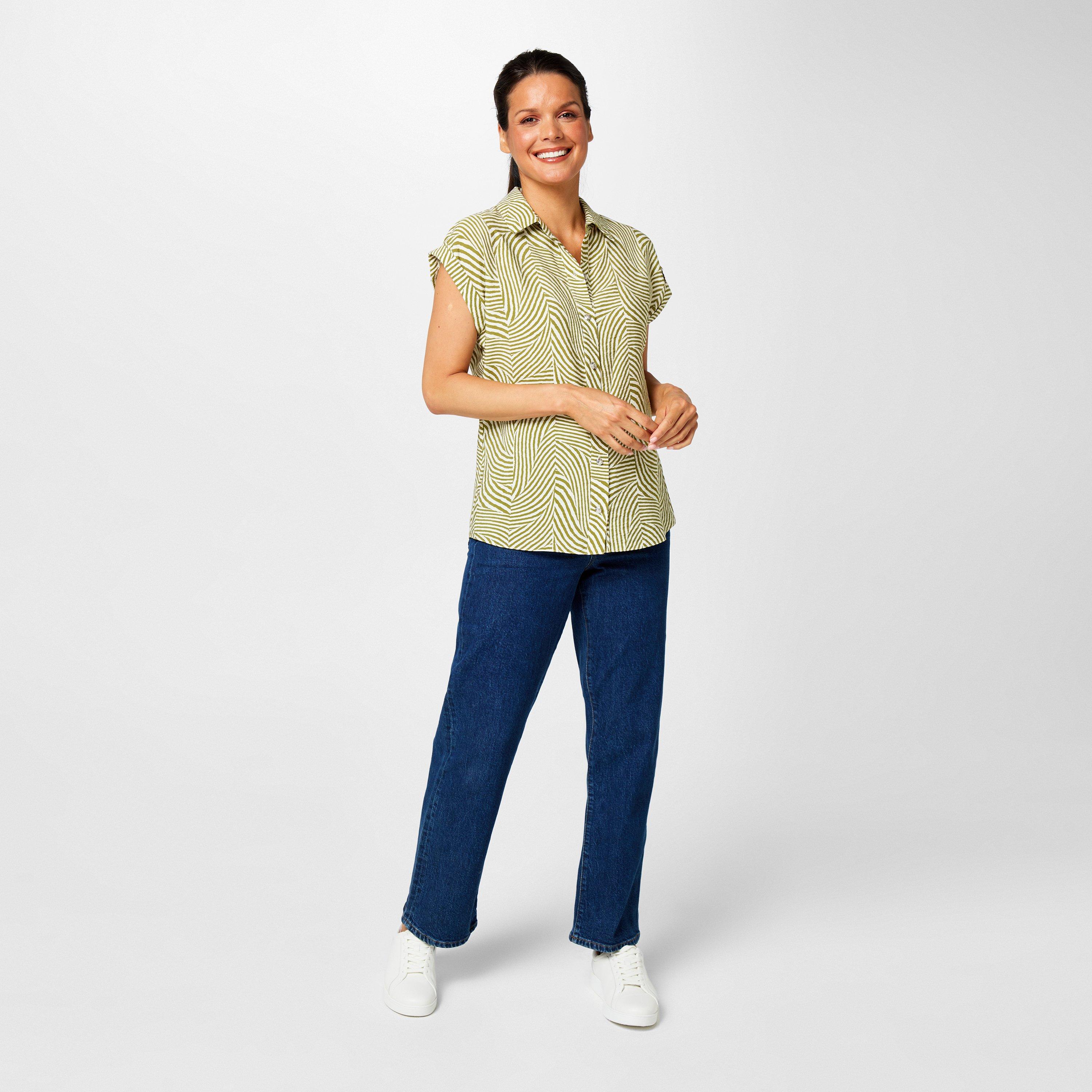 Grüner Chevron - Biba - Biba Button Through Shirt - 4