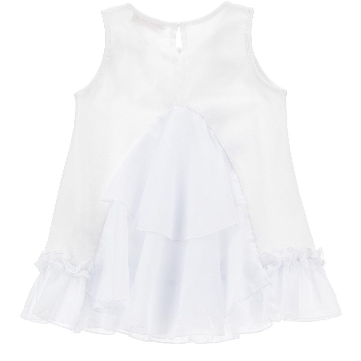 White 0099 - Monnalisa - Kids' Rhinestone Regular Fit T-Shirt - 2