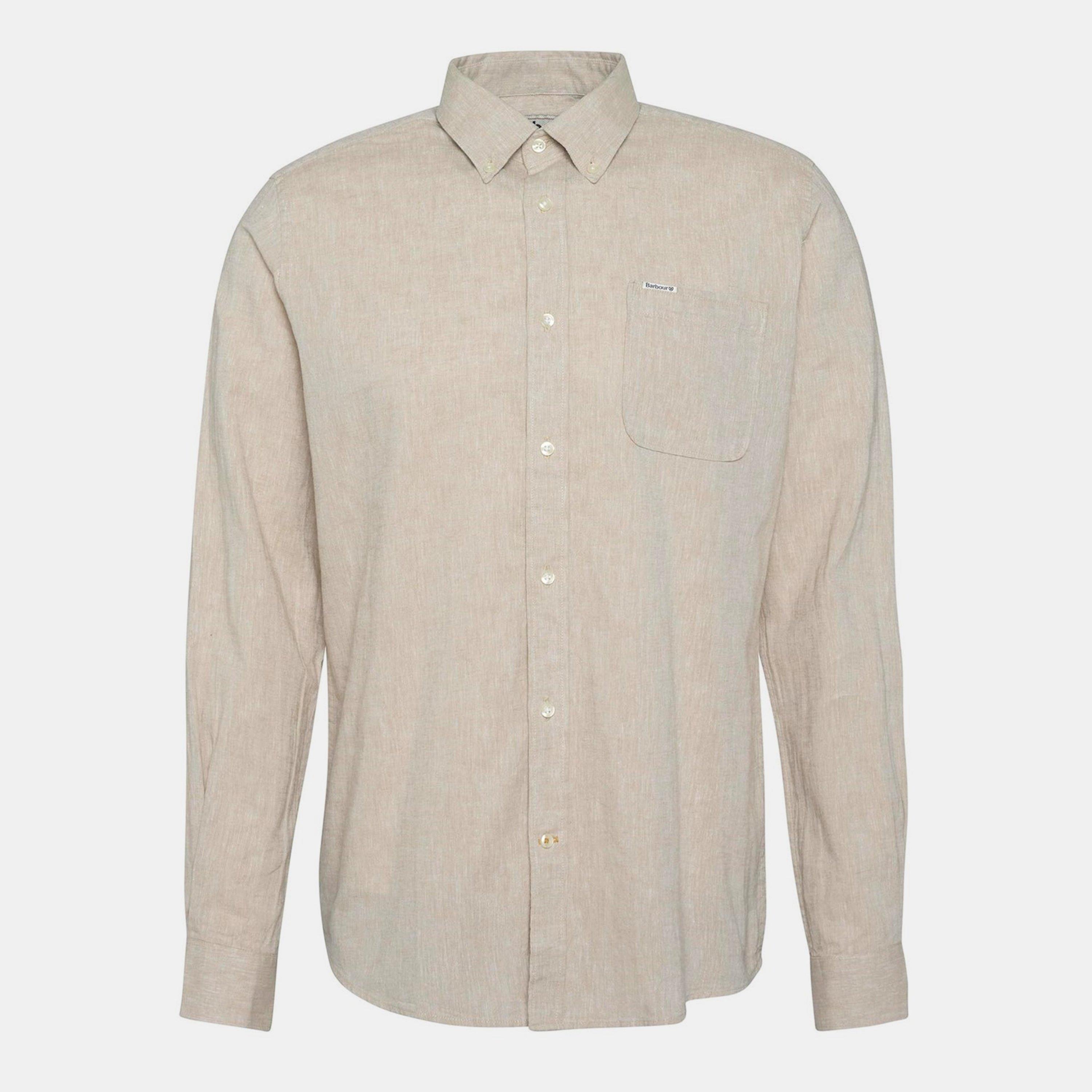 Barbour Nelson Tailored Shirt - Stone ST51 - XL
