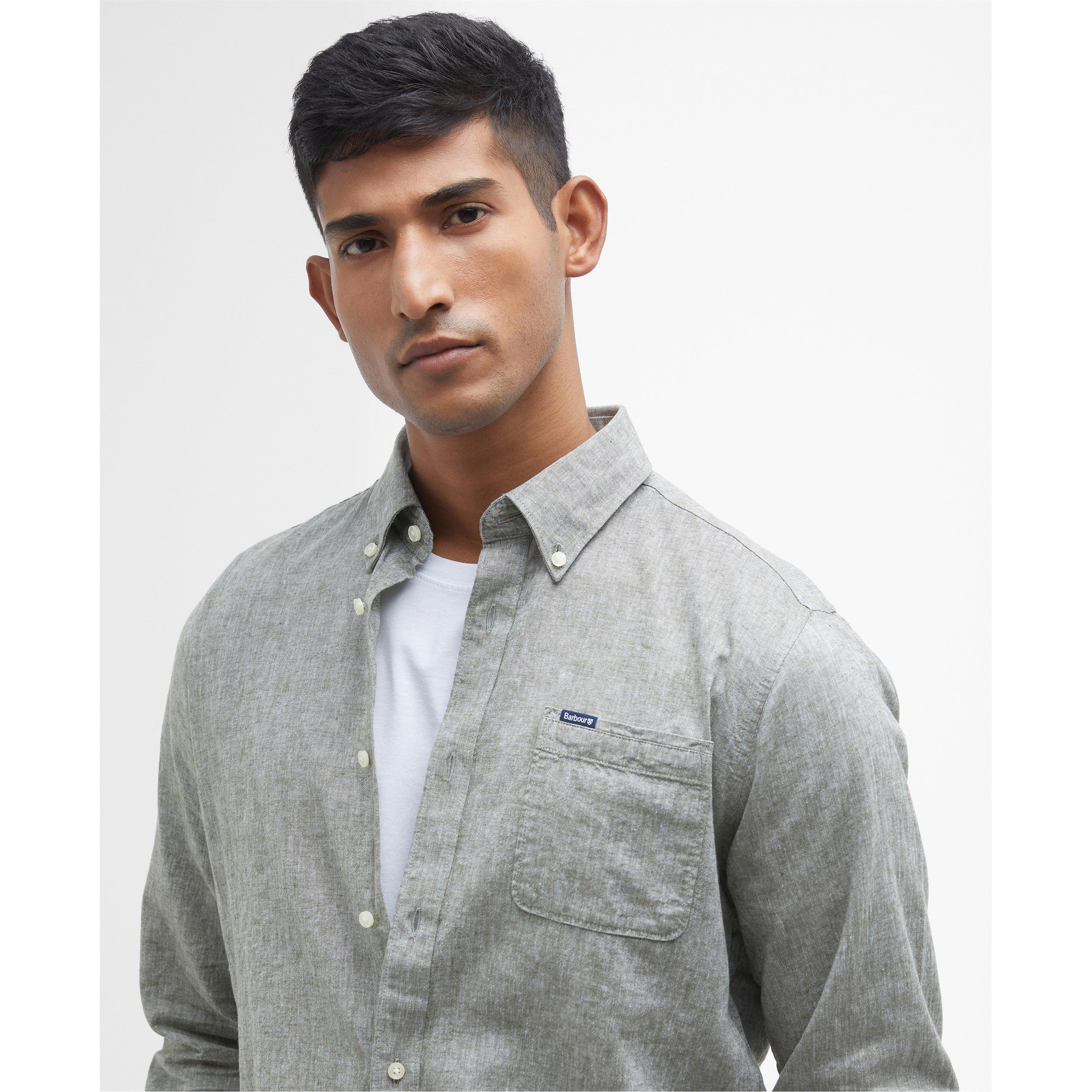 Bleached Olive - Barbour - Nelson Tailored Shirt - 4
