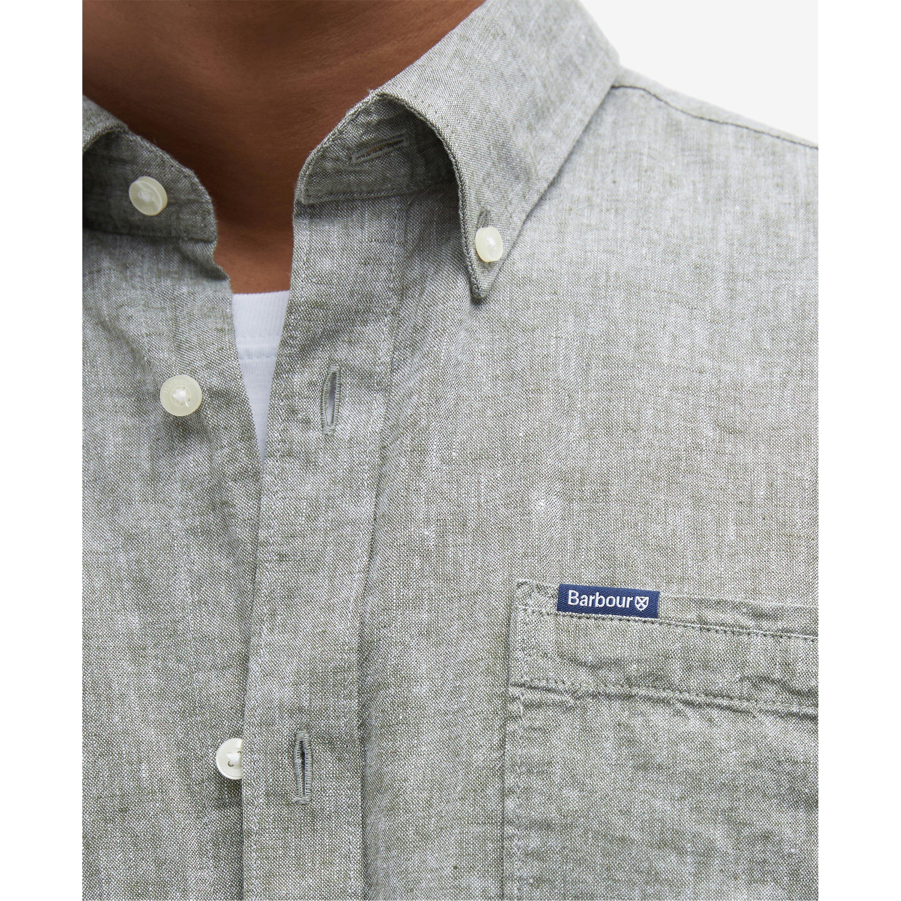 Bleached Olive - Barbour - Nelson Tailored Shirt - 5