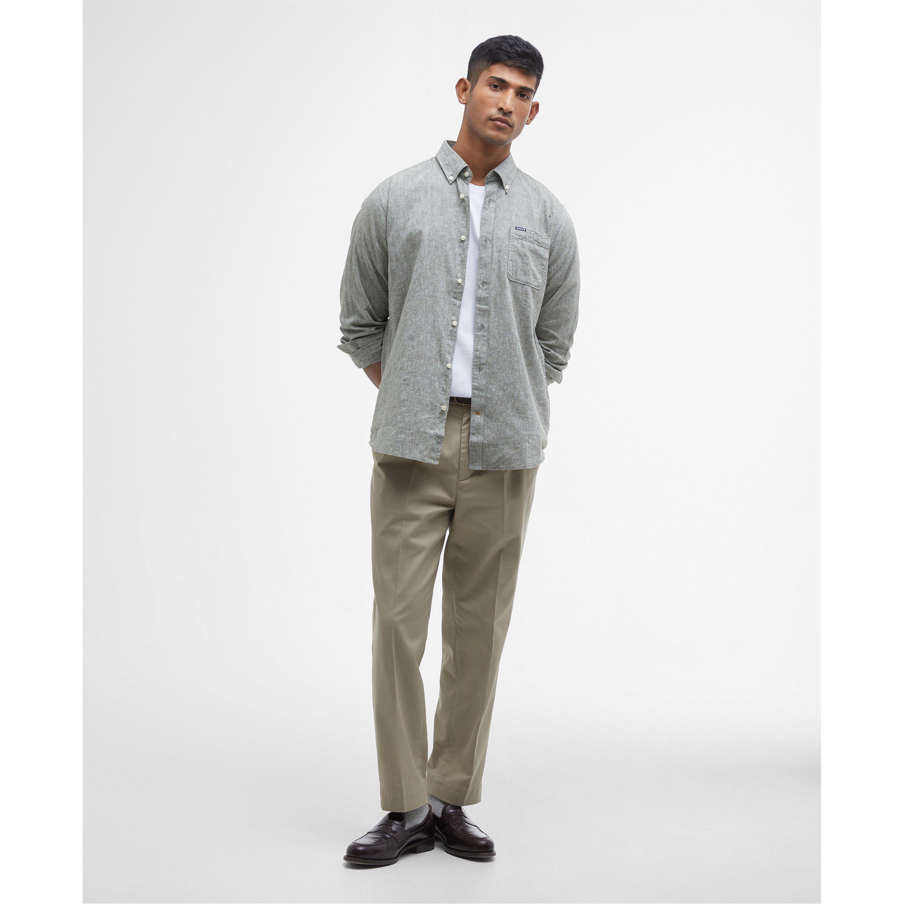 Bleached Olive - Barbour - Nelson Tailored Shirt - 7