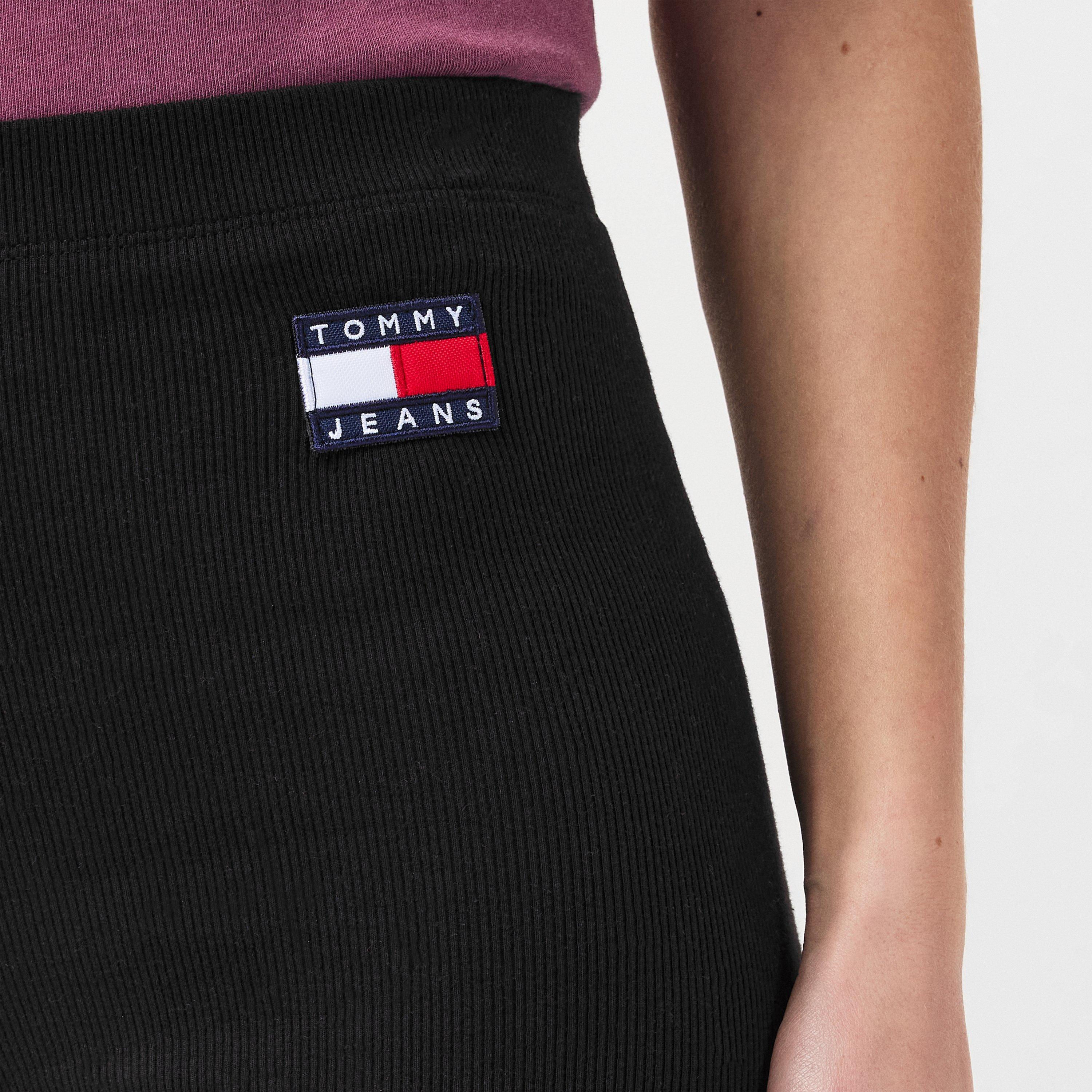 Black BDS - Tommy Jeans - Ribbed Badge Cycling Shorts - 5