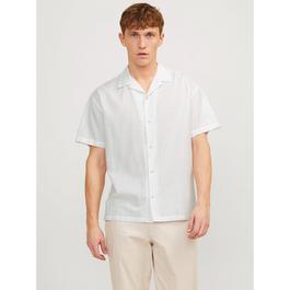 Jack and Jones Resort Linen Blend Short Sleeve Shirt