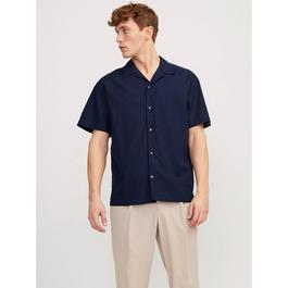 Jack and Jones Resort Linen Blend Short Sleeve Shirt