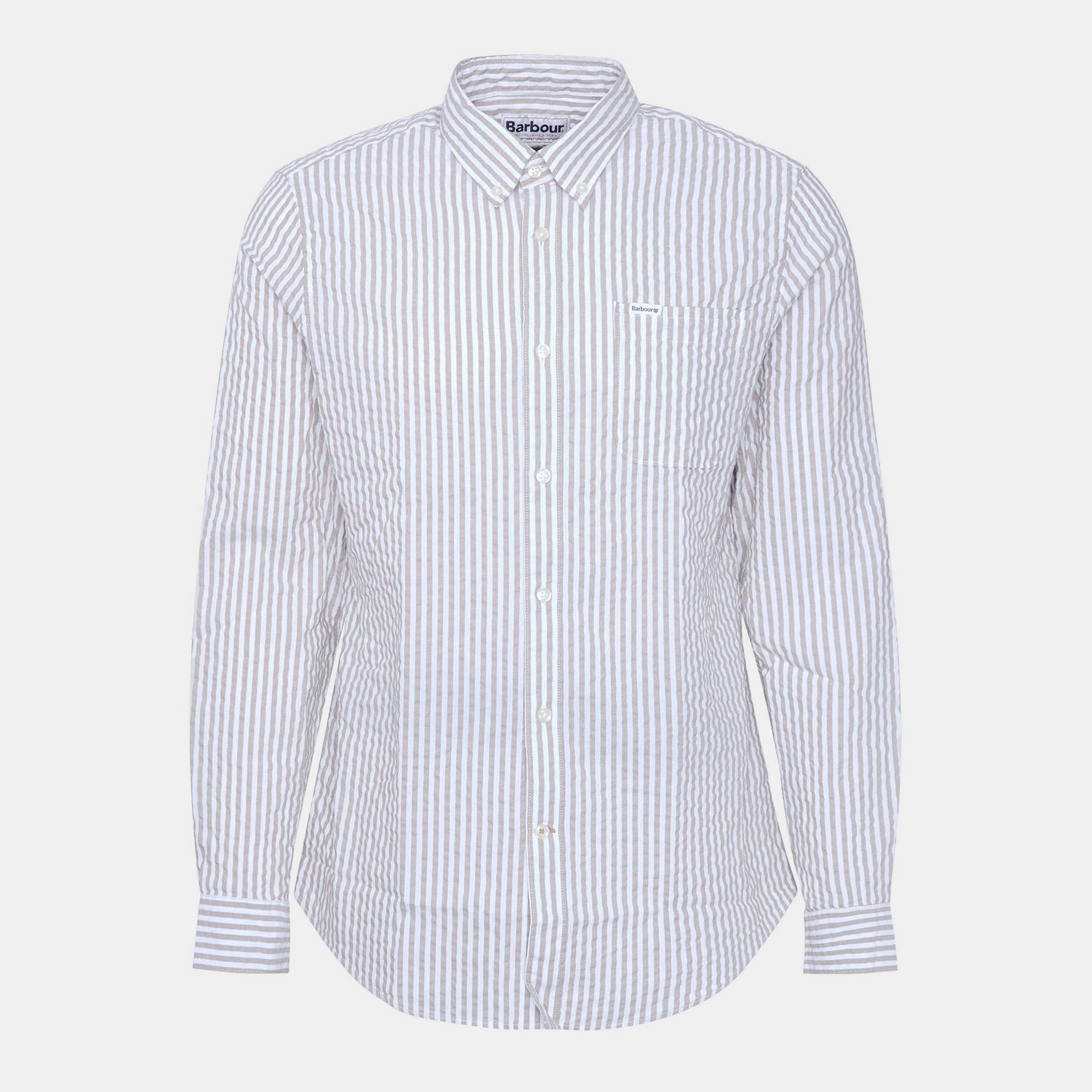 Barbour Nelson Tailored Shirt - Stone ST51 - Size 2XL