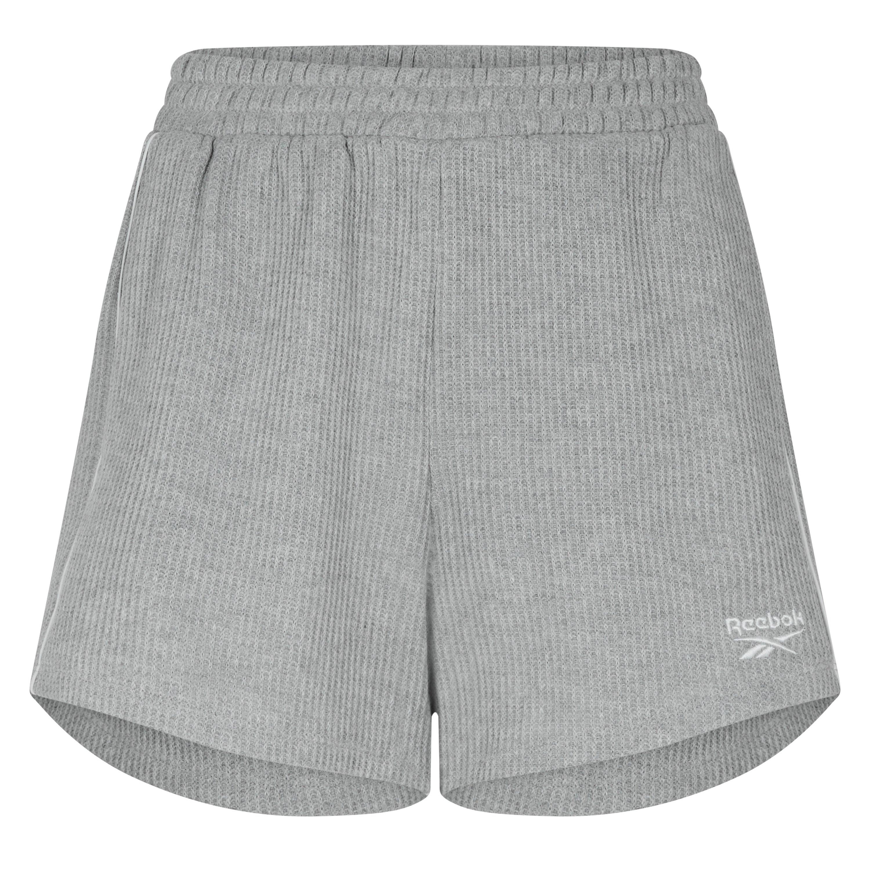 Med Grey Hthr - Reebok - Women's Jersey Jogger Shorts - 1