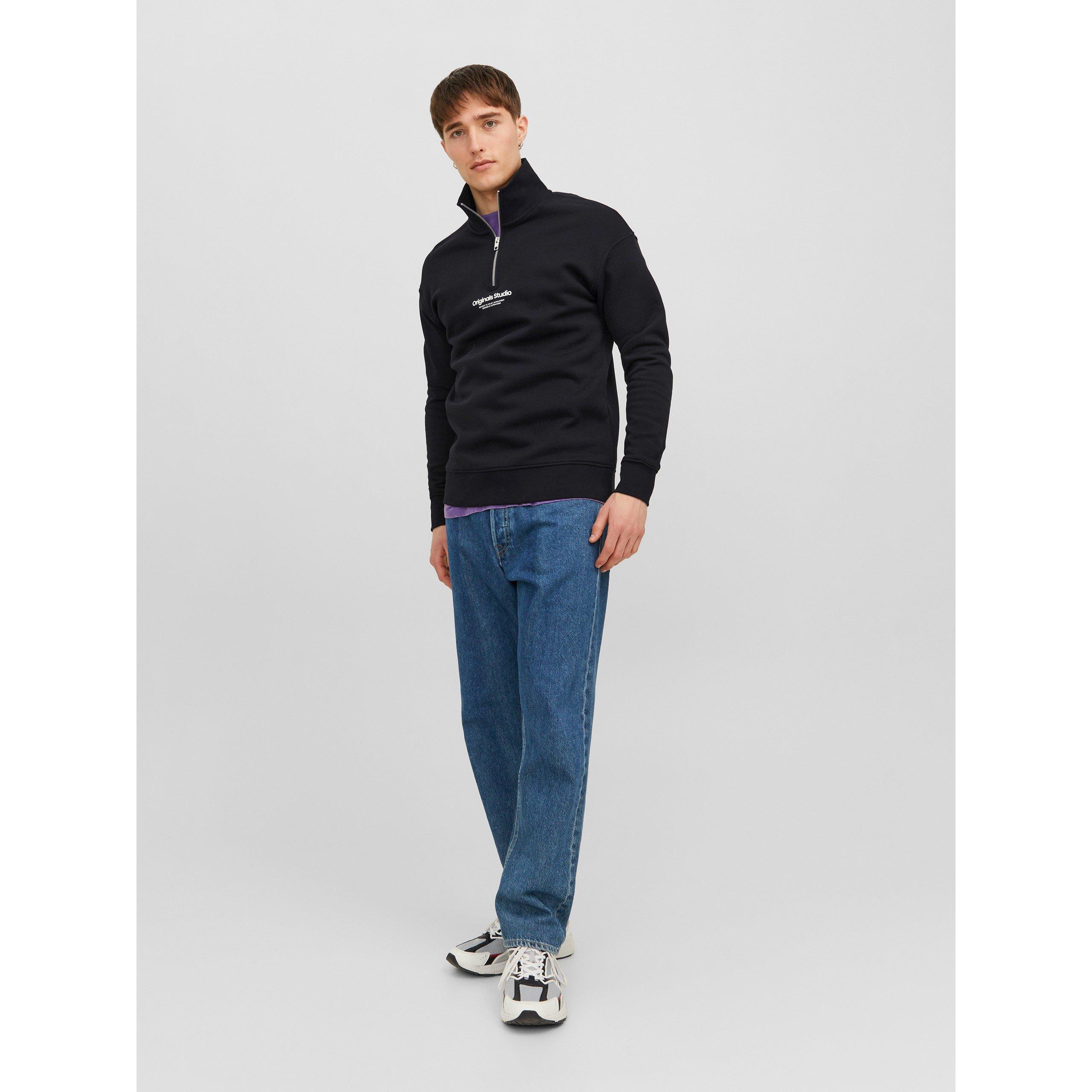 Zwart - Jack and Jones - Jorvester Zip Sweatshirt - 2