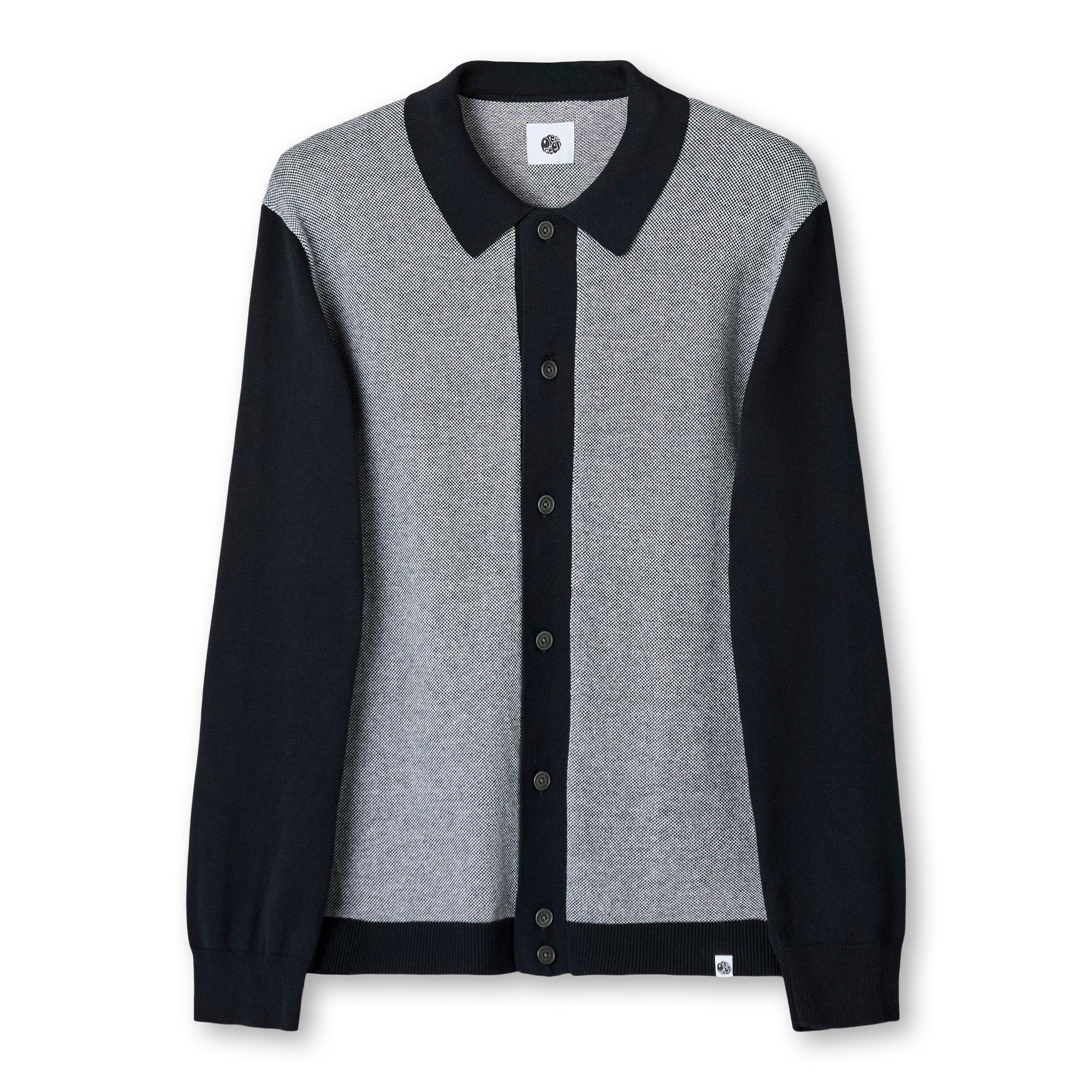 Black - Pretty Green - Men's Roxy Long-Sleeve Plain Shirt - 1