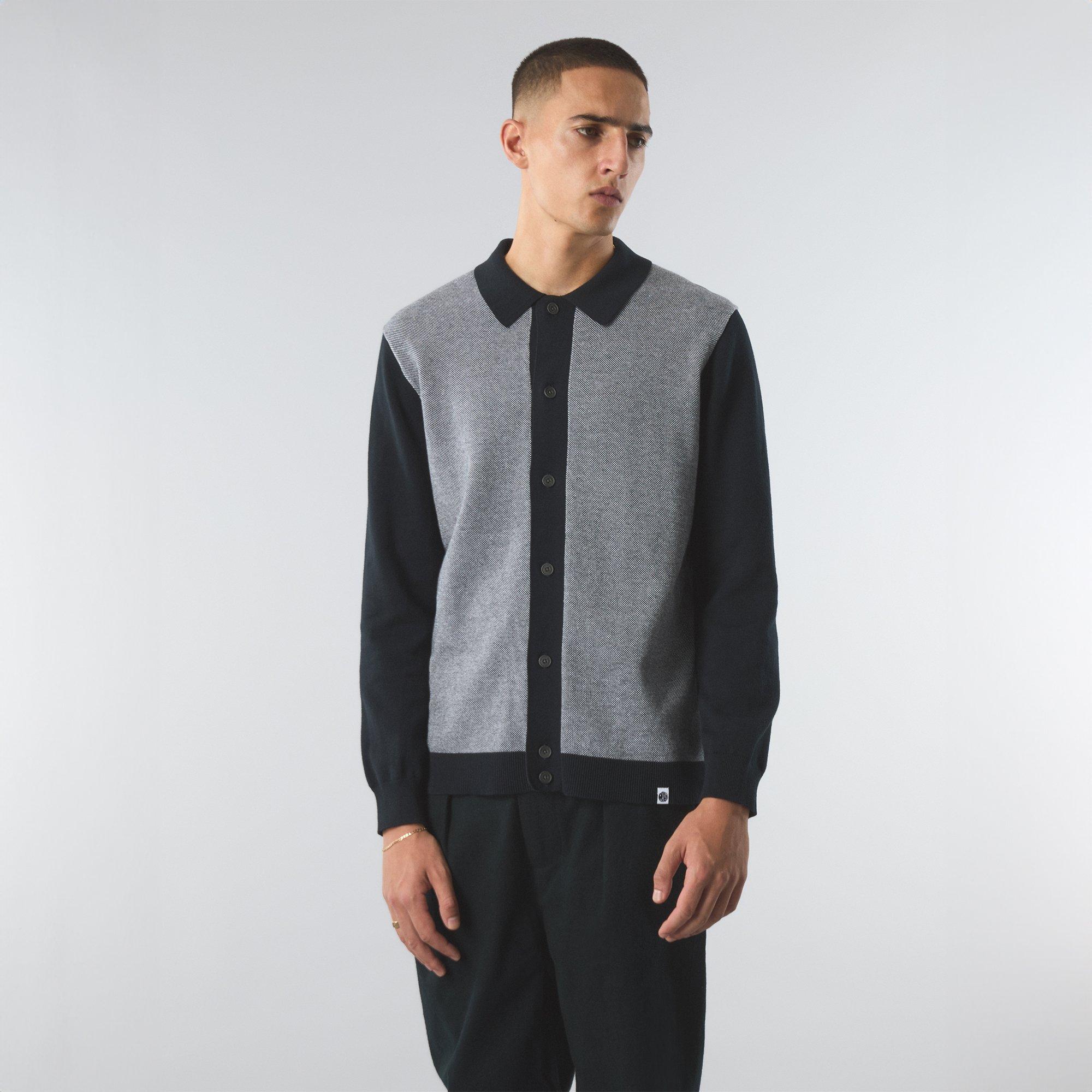 Black - Pretty Green - Men's Roxy Long-Sleeve Plain Shirt - 3