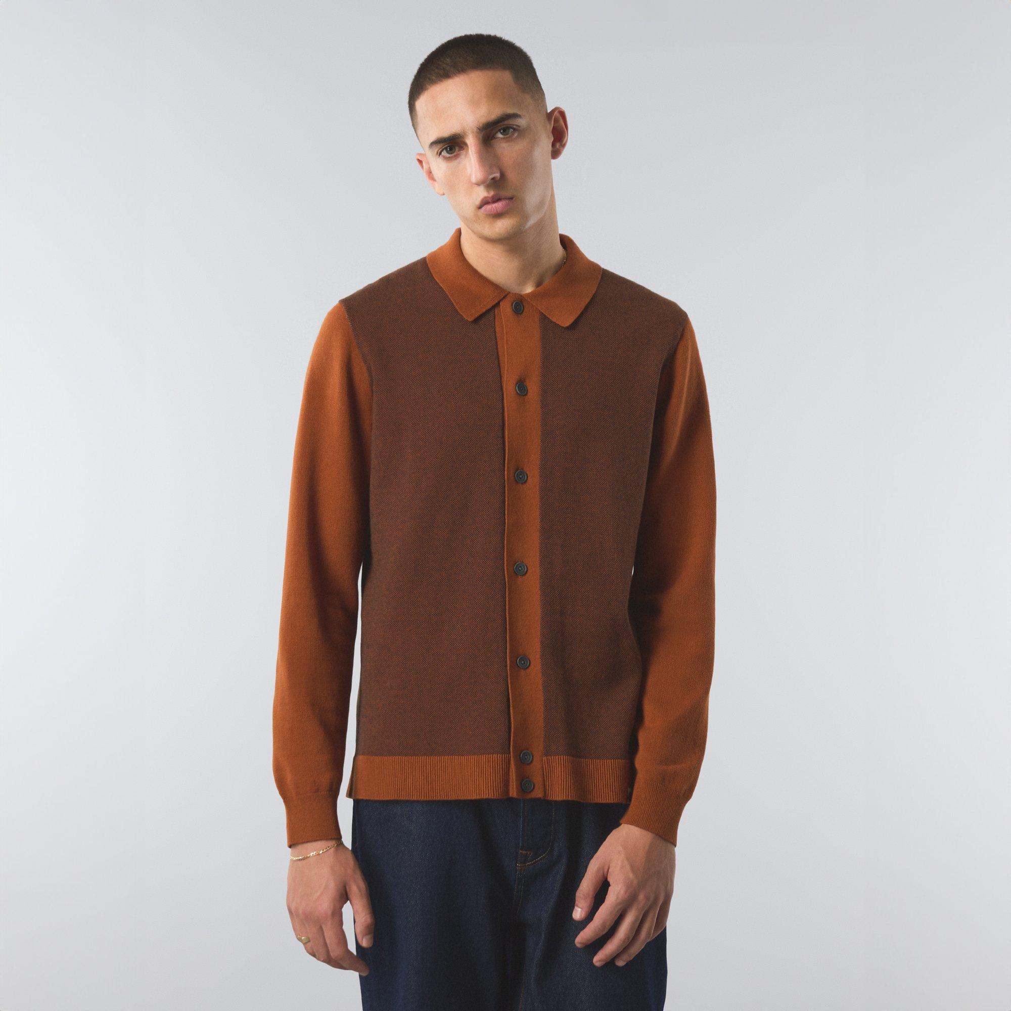 Arancione - Pretty Green - Men's Roxy Long-Sleeve Plain Shirt - 2
