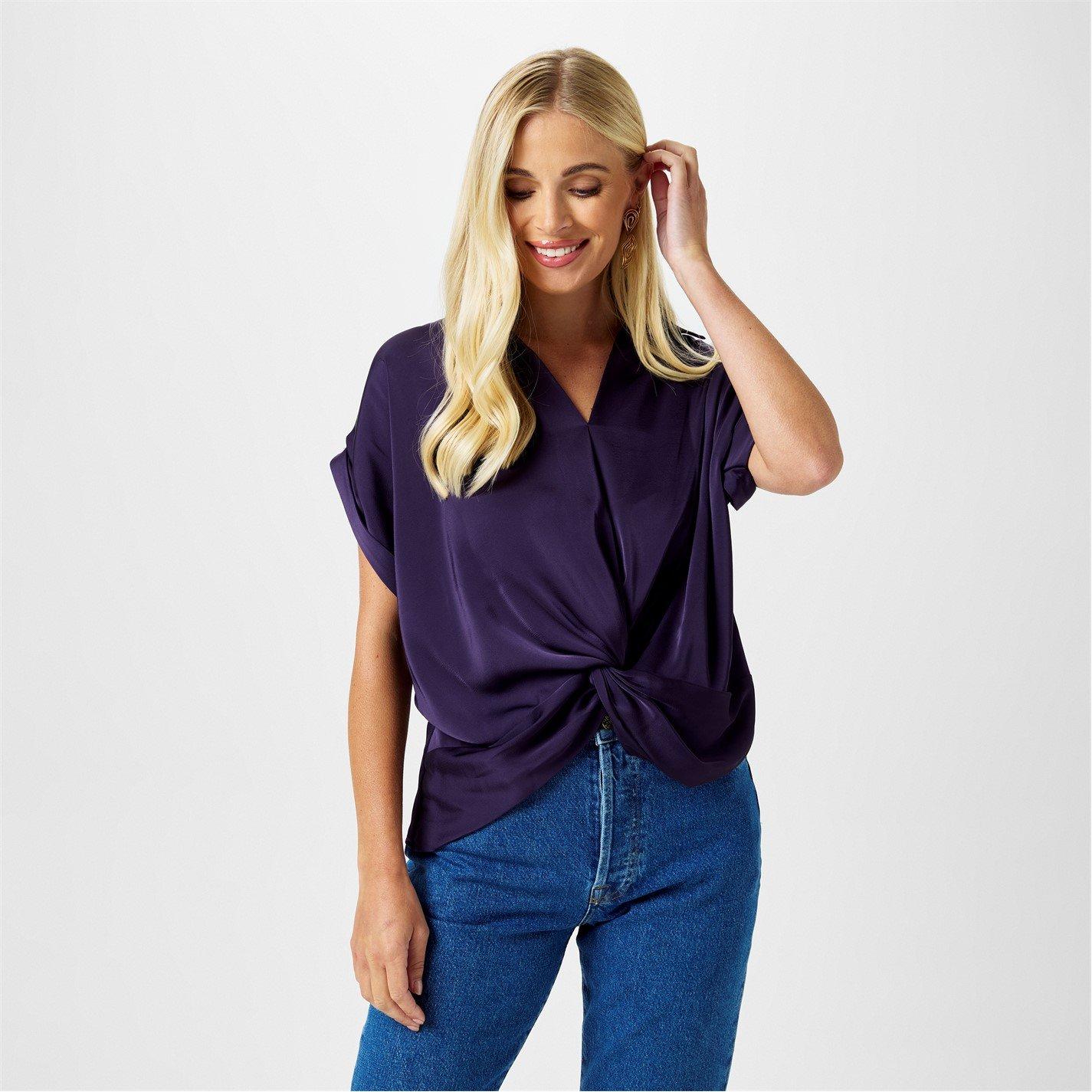 Šljiva savršena - Biba - Twist Hem Top - 1