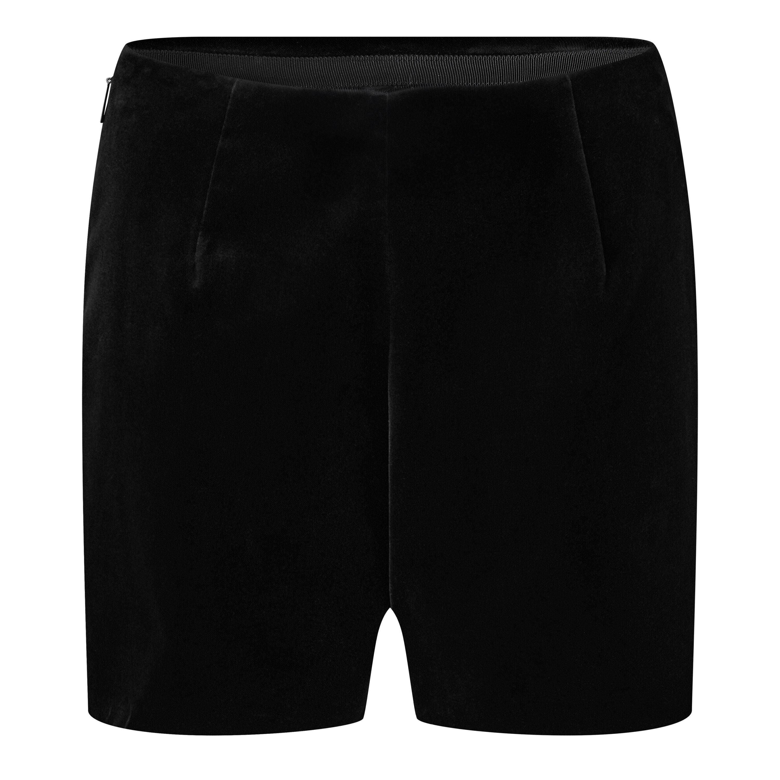 Black - Valentino - Velvet Mini Shorts - 5