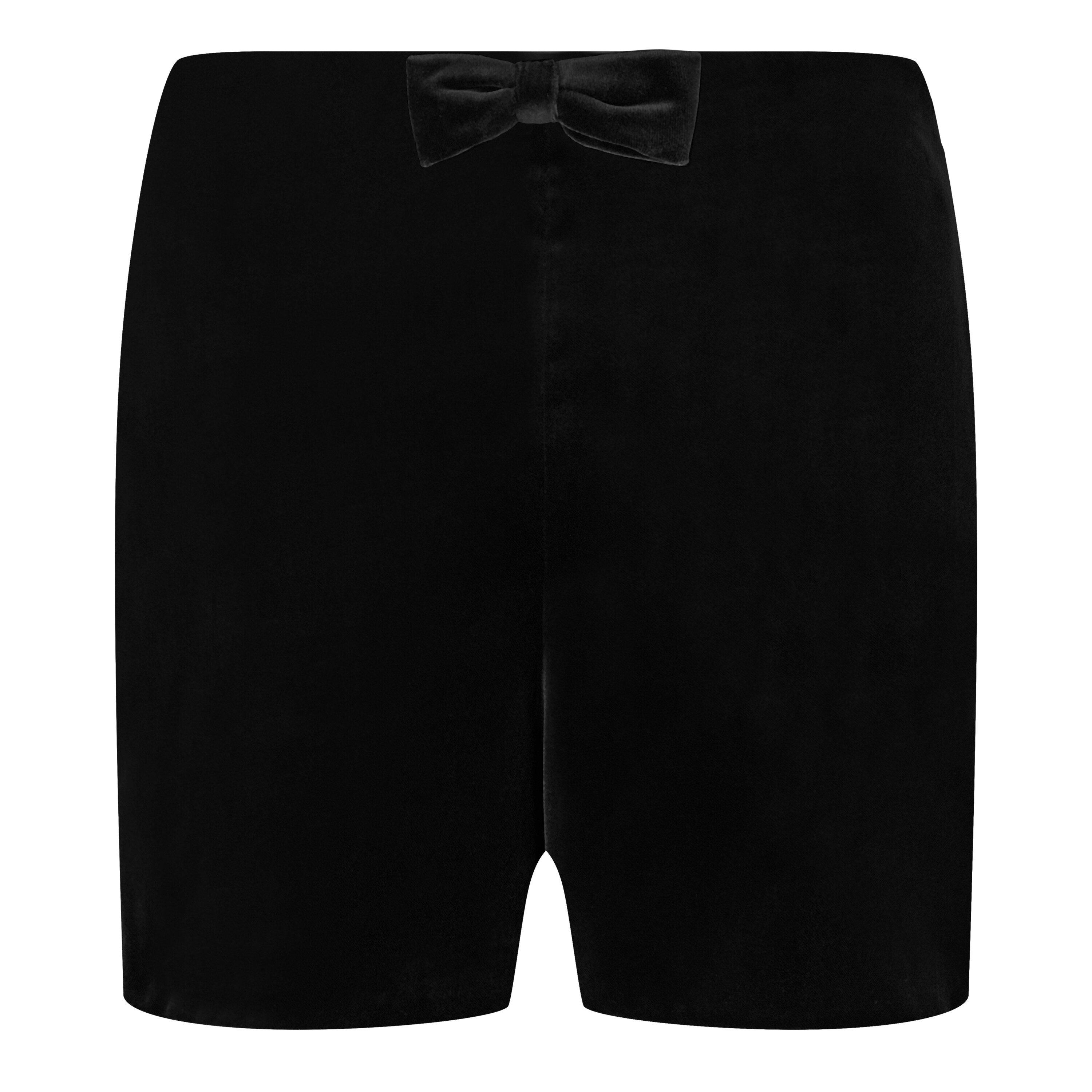 Black - Valentino - Velvet Mini Shorts - 6