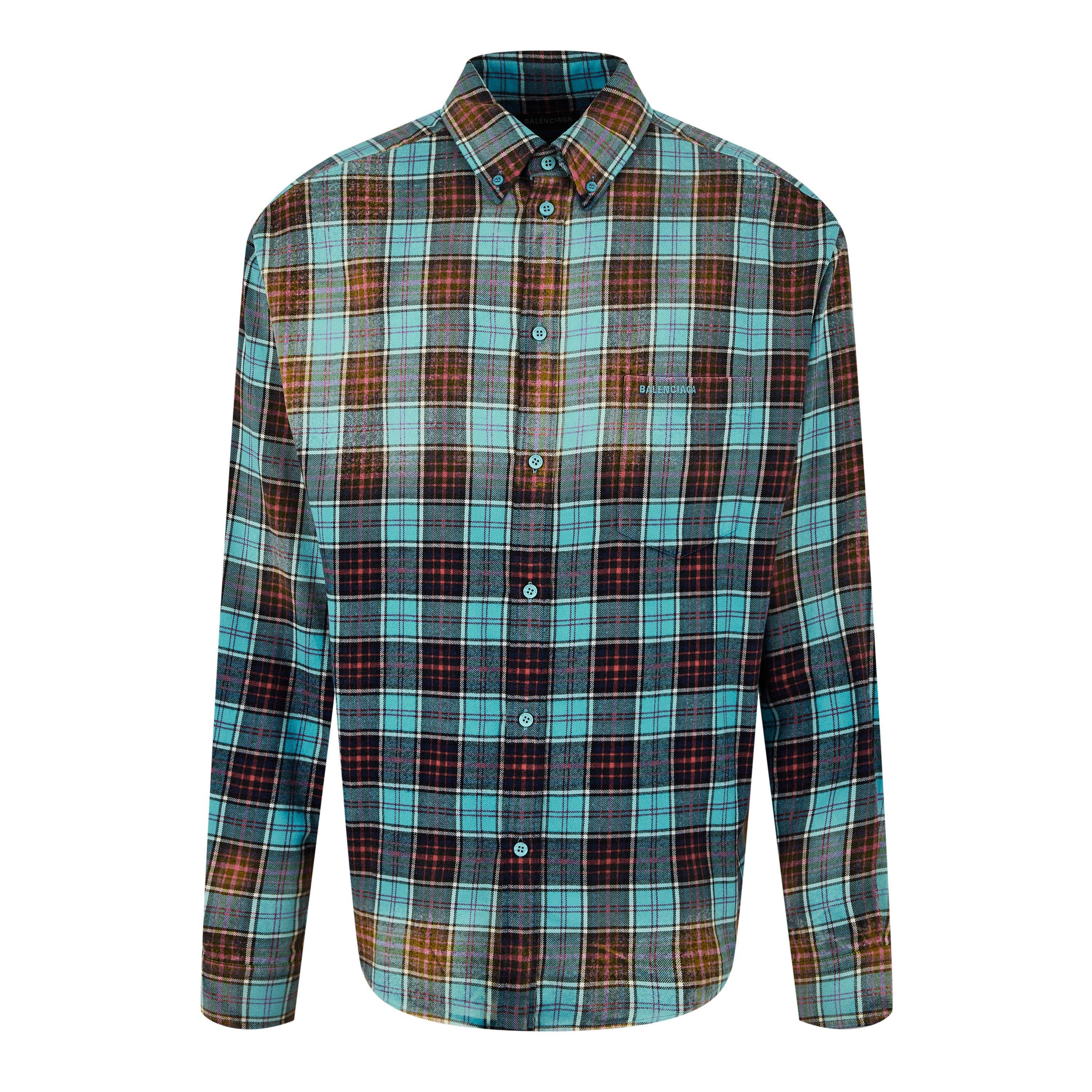 Red - Balenciaga - Men's Long-Sleeve Plain Shirt - 1