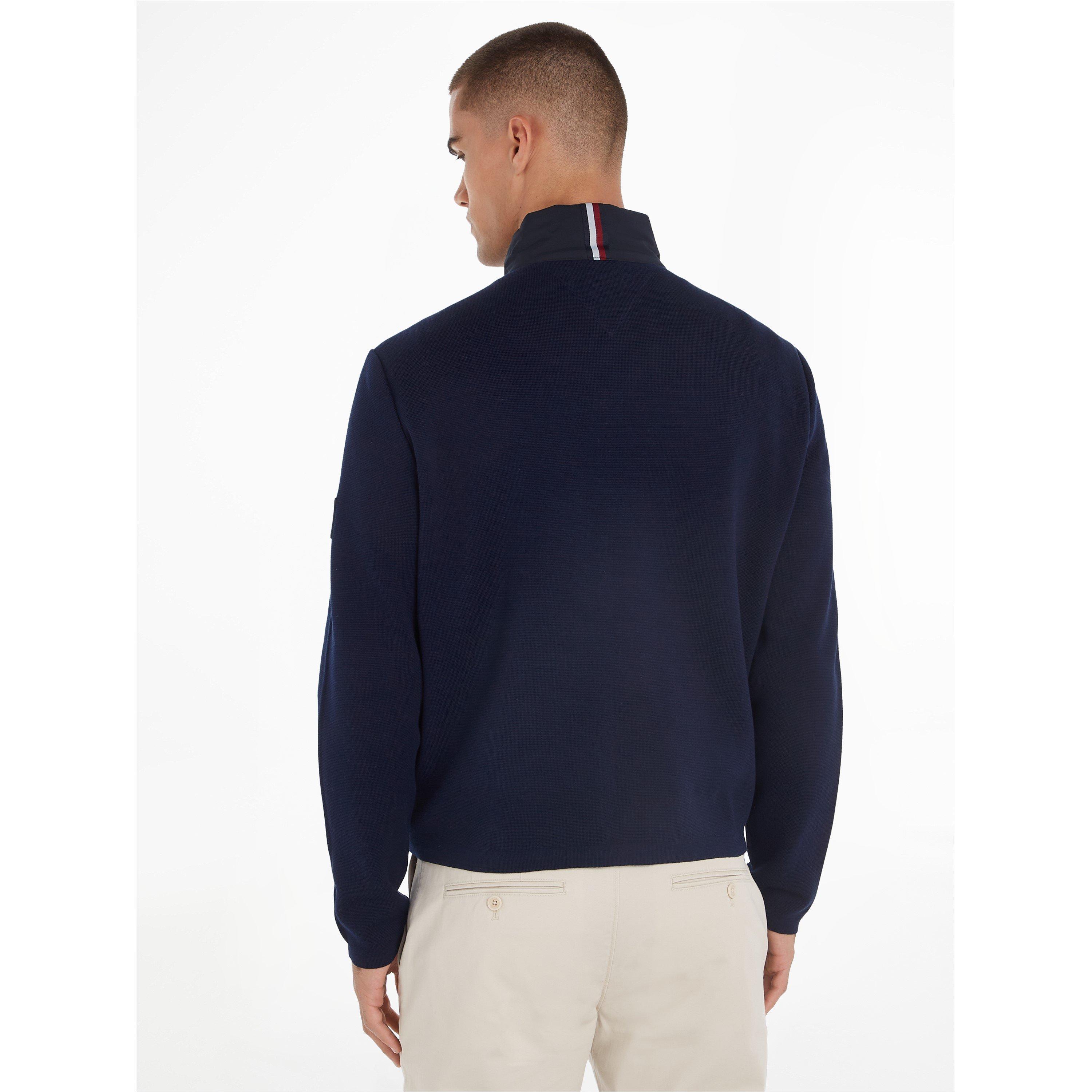 Desert Sky - Tommy Hilfiger - Men's Mixed Media Full-Zip Fleece - 2