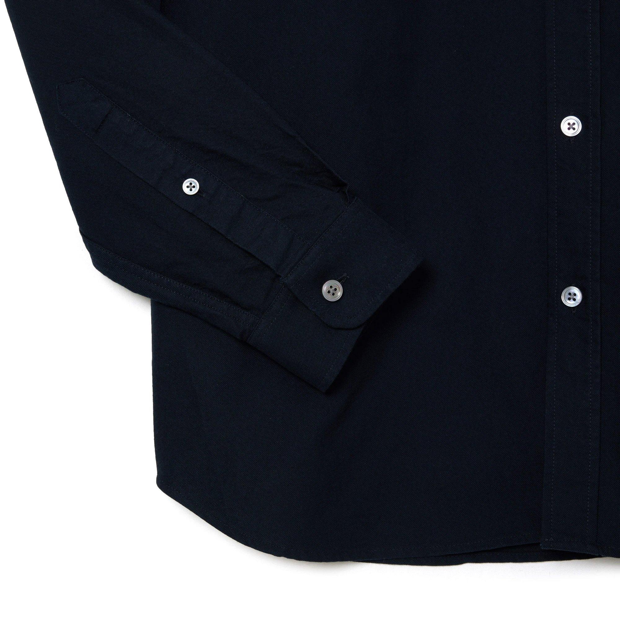 NAVY BLUE - Lacoste - Mens Long Sleeved Oxford Cotton Shirt - 3