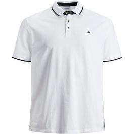 Jack and Jones Jack+ Paulos Tipped Pique Short Sleeve Polo Shirt Mens Plus Size