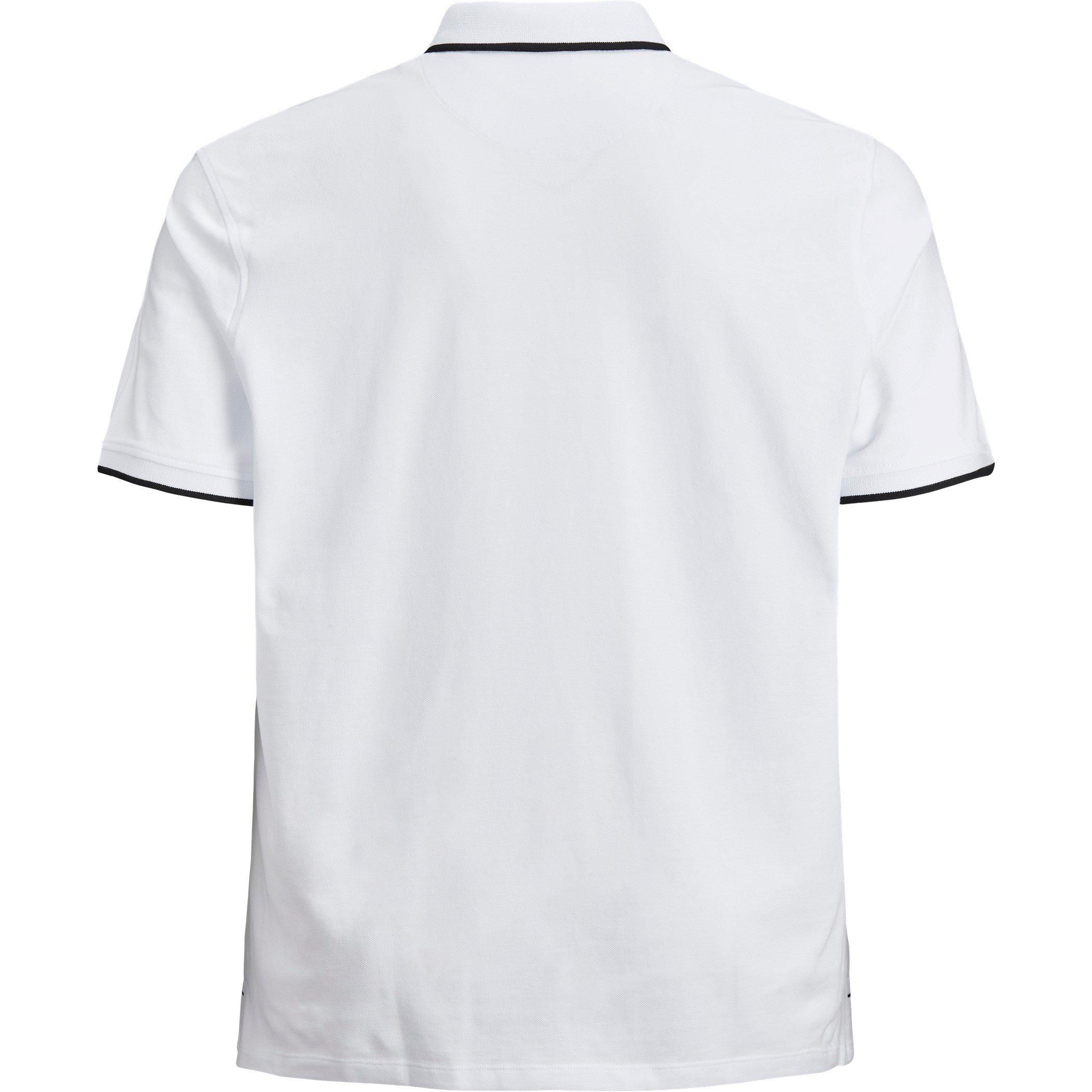 Hvid - Jack and Jones - Jack+ Paulos Tipped Pique Short Sleeve Polo Shirt Mens Plus Size - 2