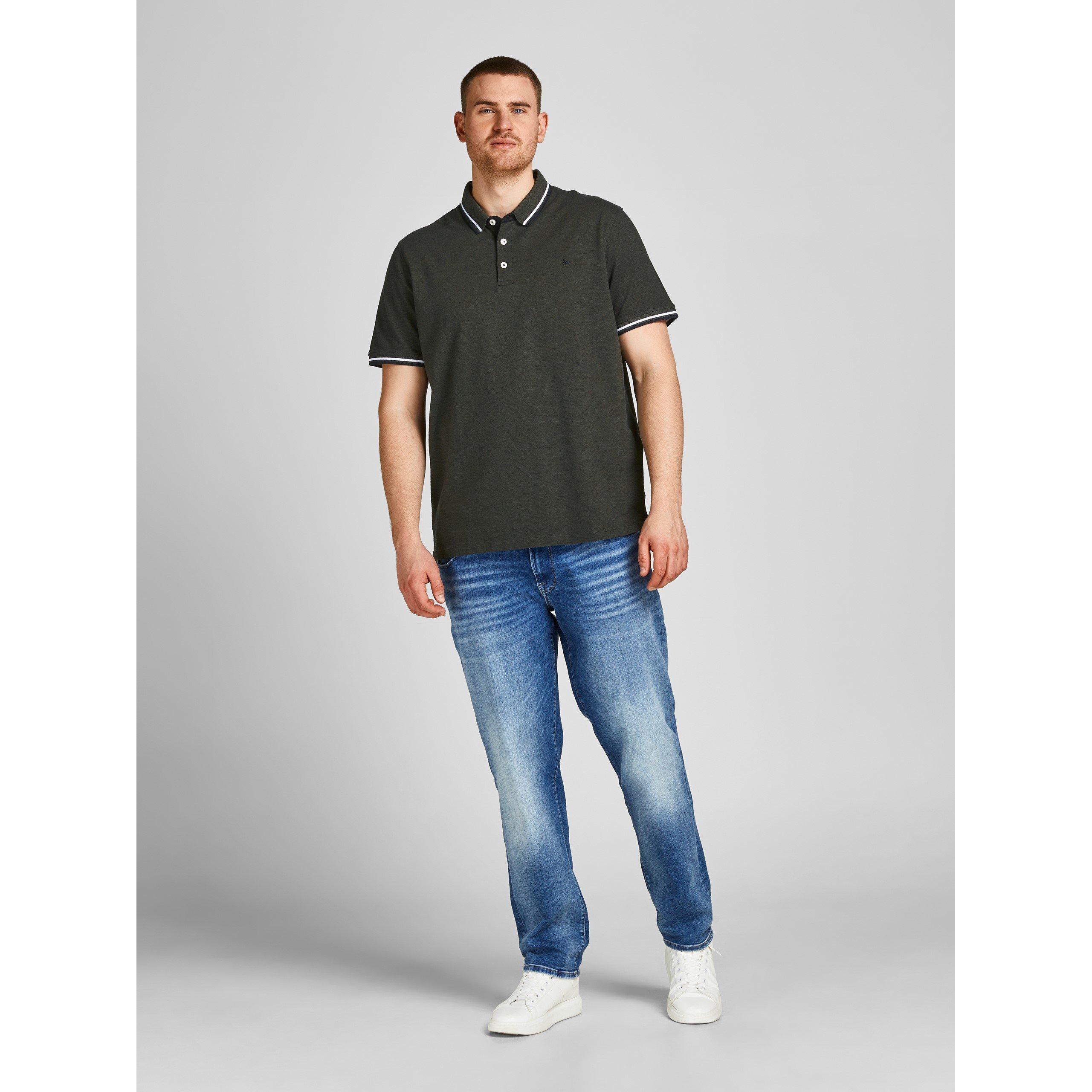 Waldnacht - Jack and Jones - Paulos Tipped Pique Short Sleeve Polo Shirt Mens Plus Size - 3