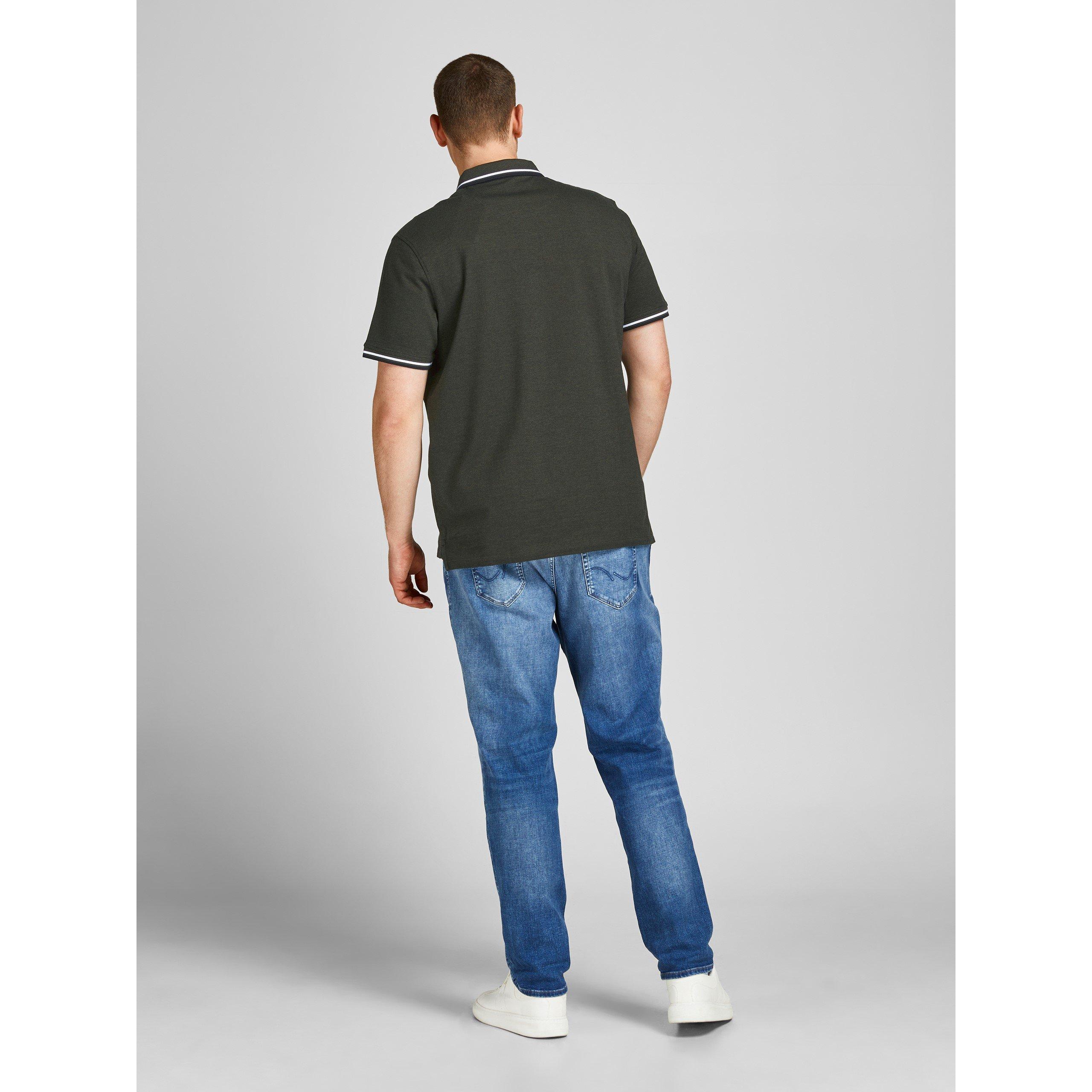 Waldnacht - Jack and Jones - Paulos Tipped Pique Short Sleeve Polo Shirt Mens Plus Size - 4