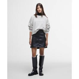 Barbour International Peyton Faux-Leather Mini Skirt