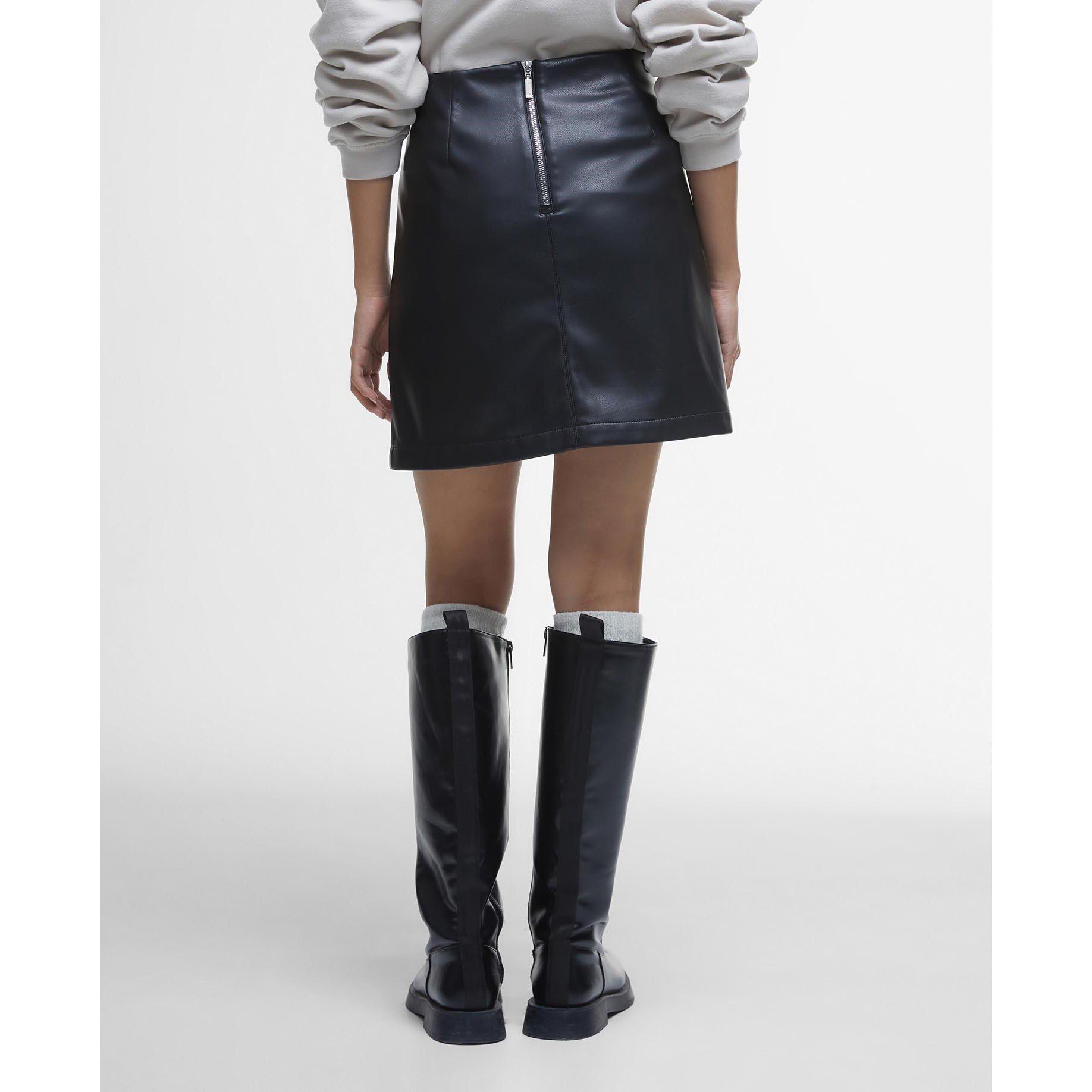 Black - Barbour International - Peyton Faux-Leather Mini Skirt - 2