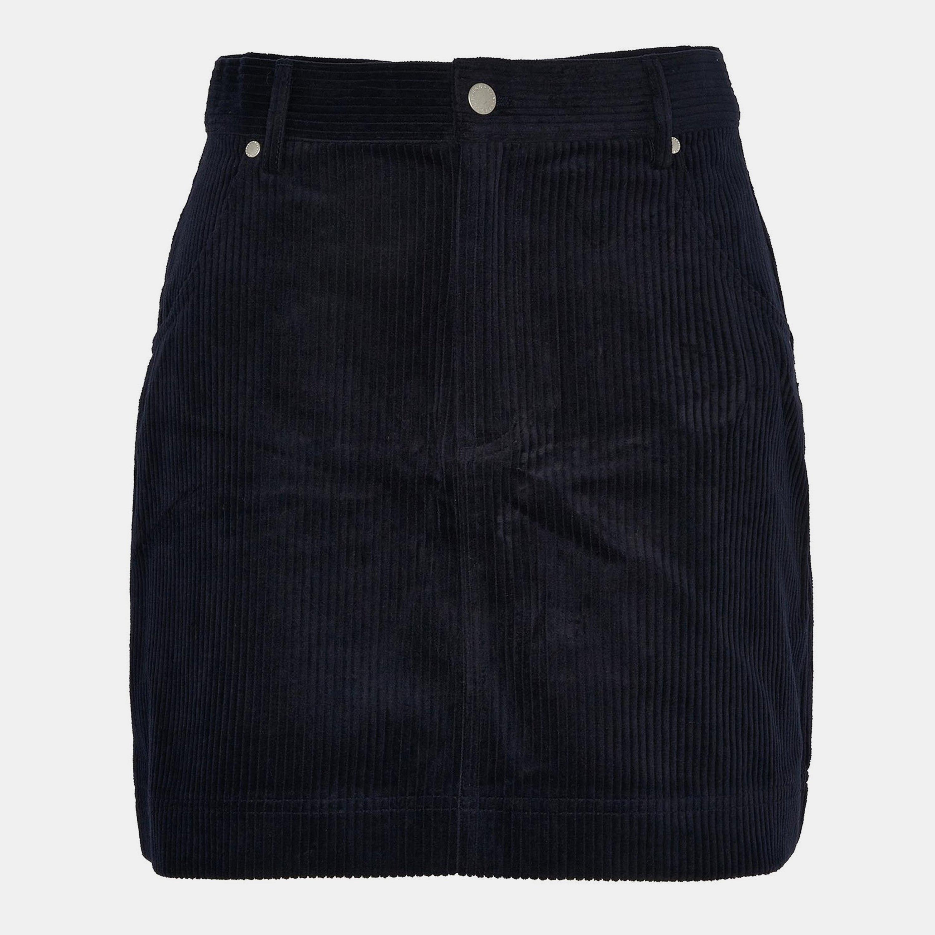 Barbour Tessa Cord Mini Skirt - Navy - Size 10 (S)
