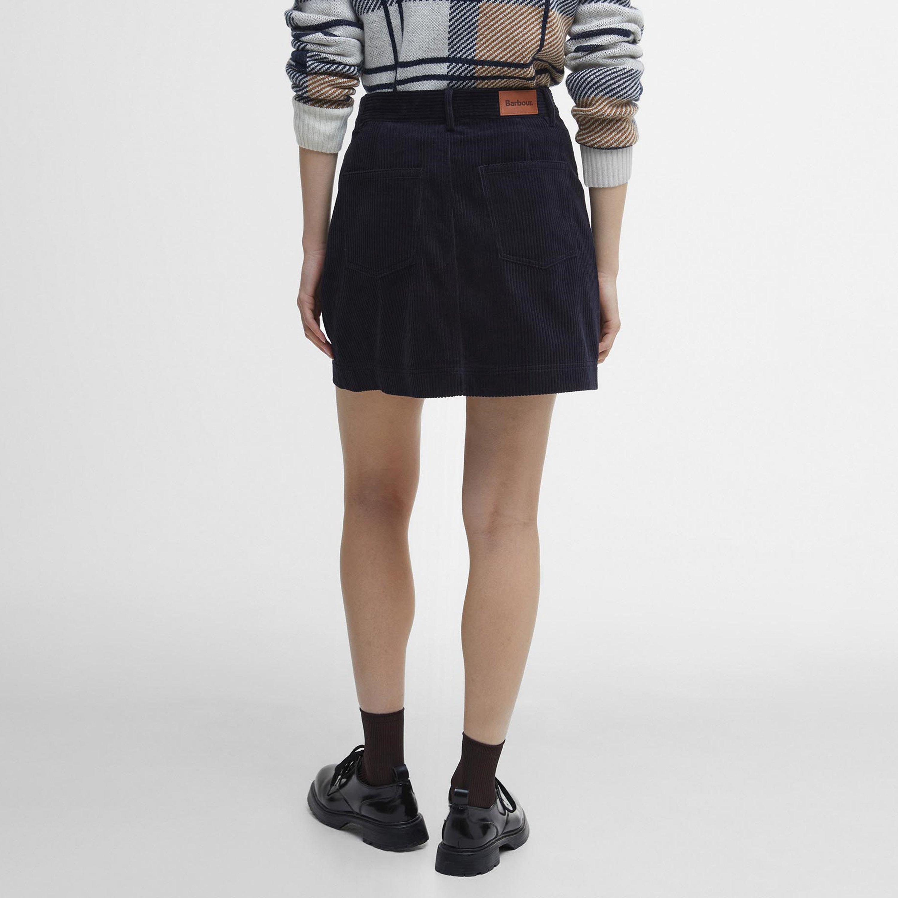 Navy - Barbour - Tessa Cord Mini Skirt - 3