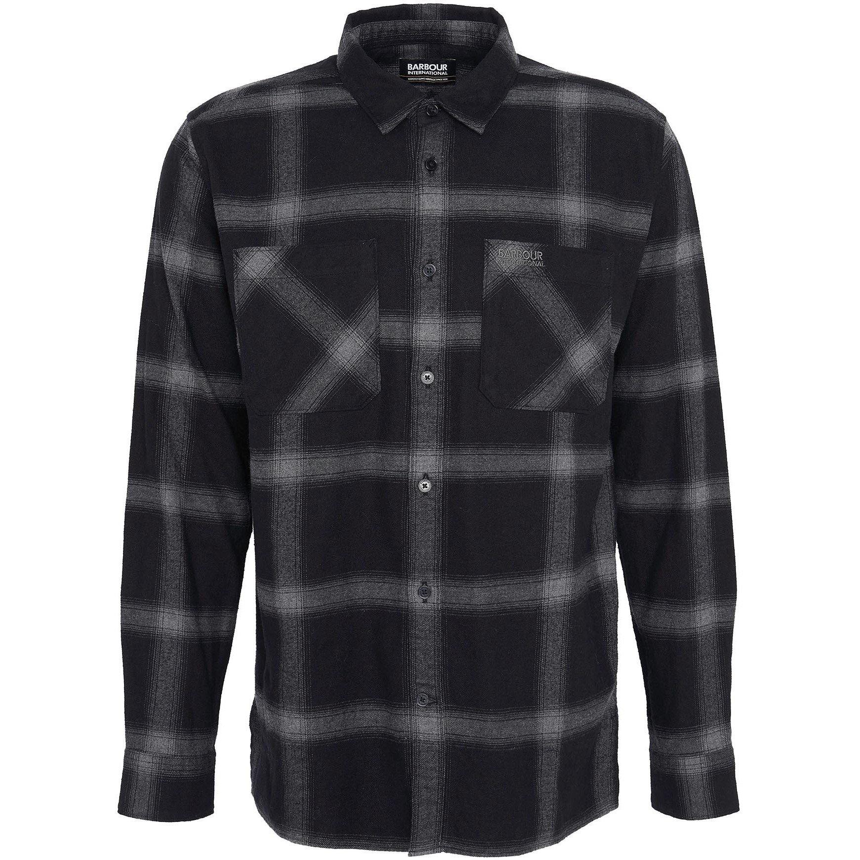 Black BK11 - Barbour International - Fenton Regular Long-Sleeved Oxford Shirt - 5