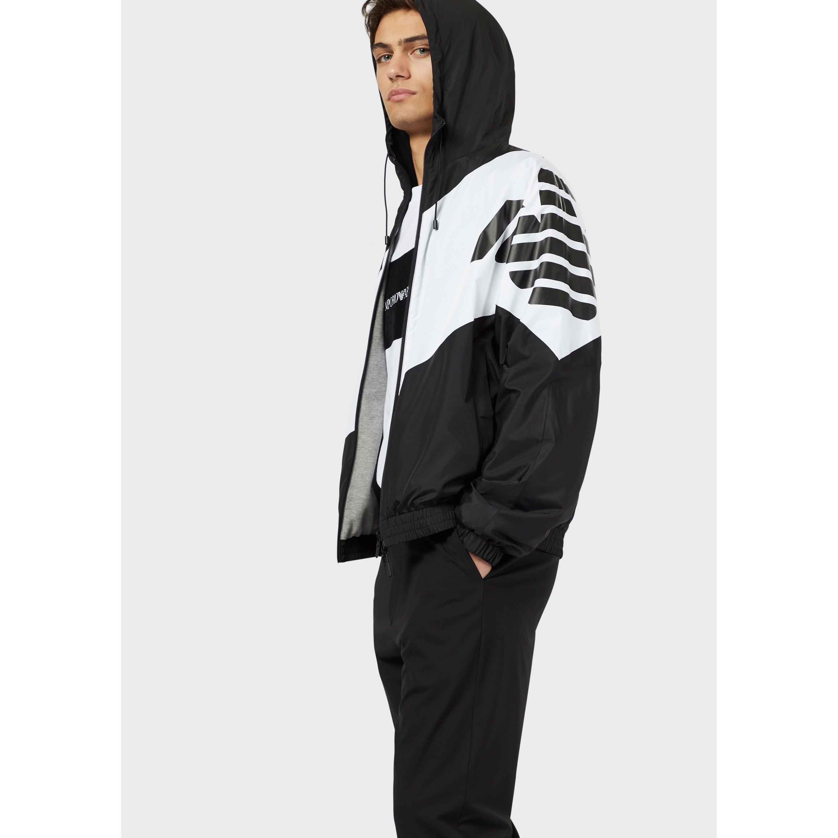 Black/Grey - Emporio Armani - Men's Full-Zip Fleece - 2