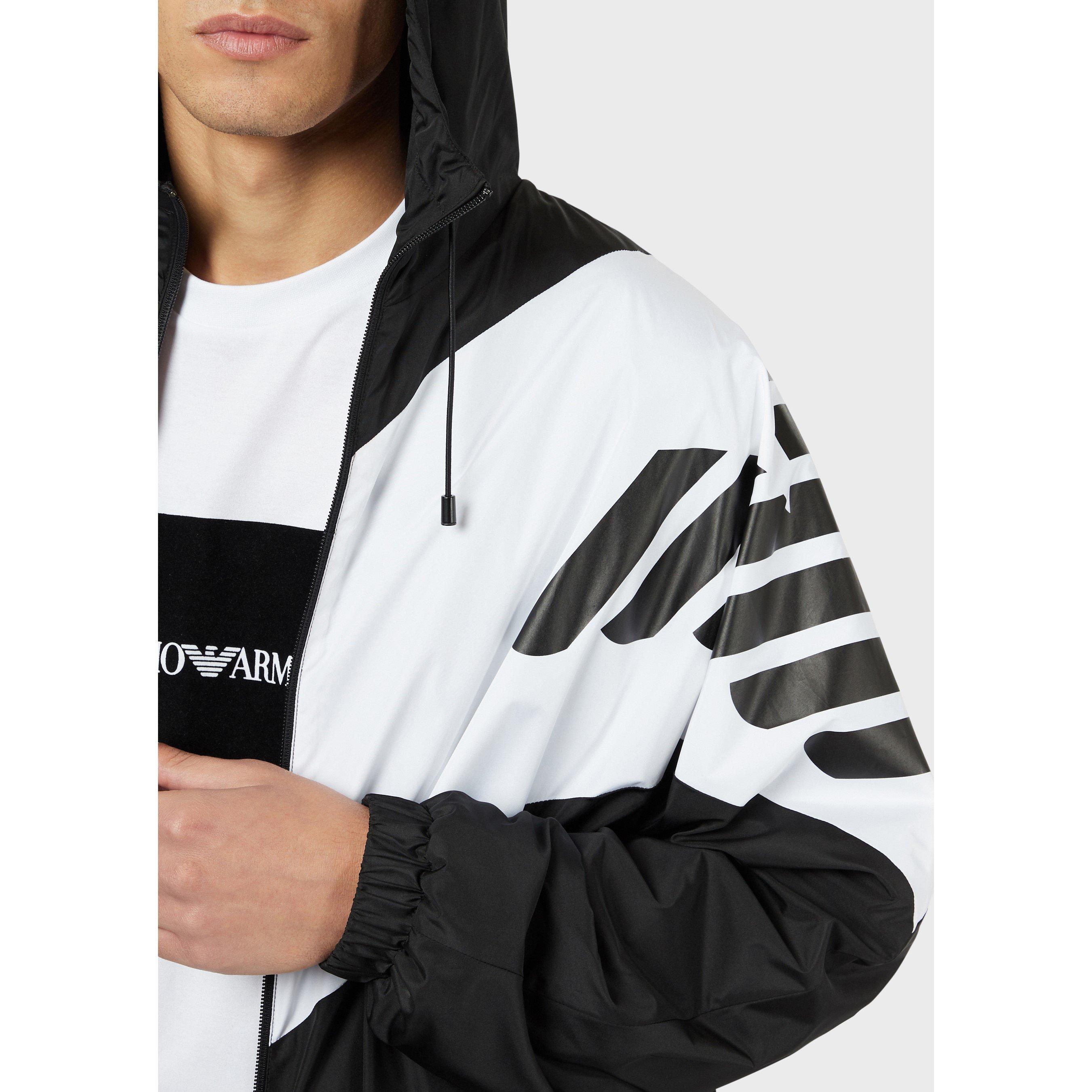 Black/Grey - Emporio Armani - Men's Full-Zip Fleece - 5