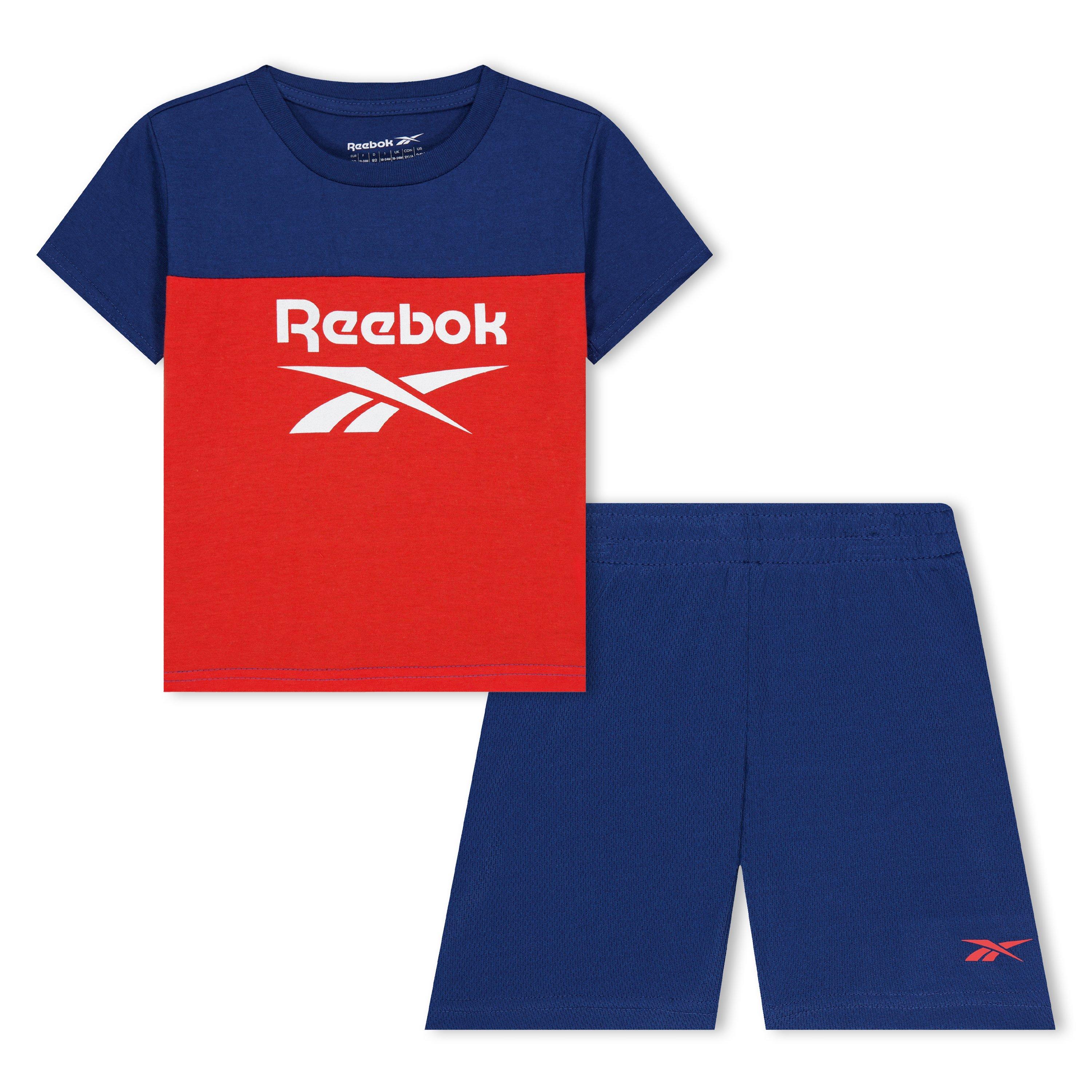 Batik Blue - Reebok - Colour Block Mesh T-Shirt - 1