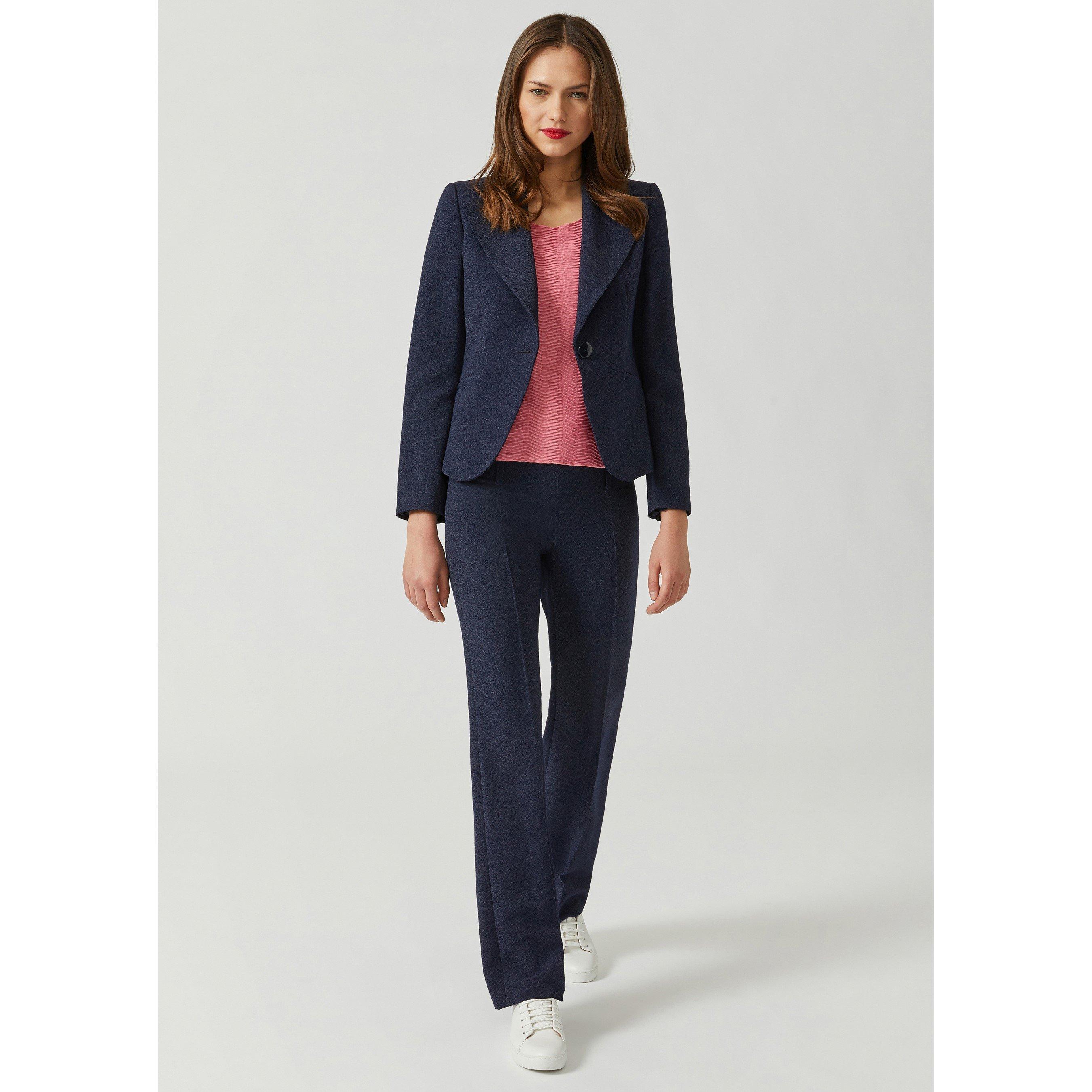 Pink - Emporio Armani - Women's Scoop Neck Short-Sleeve Blouse - 4