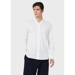 Emporio Armani V Neck Collarless Shirt