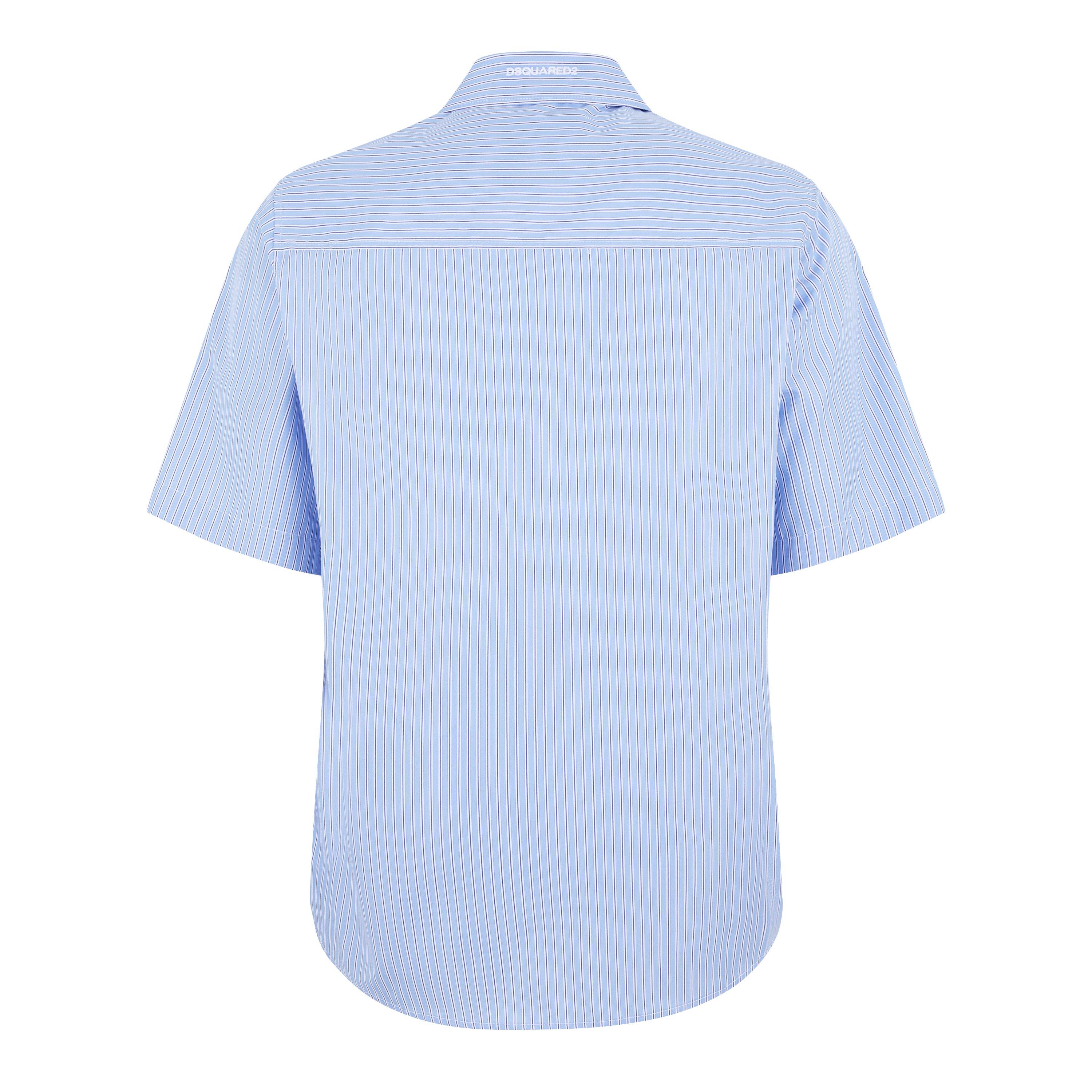 Light Blue - DSquared2 - Men's Floral Short-Sleeve Patterned Shirt - 6