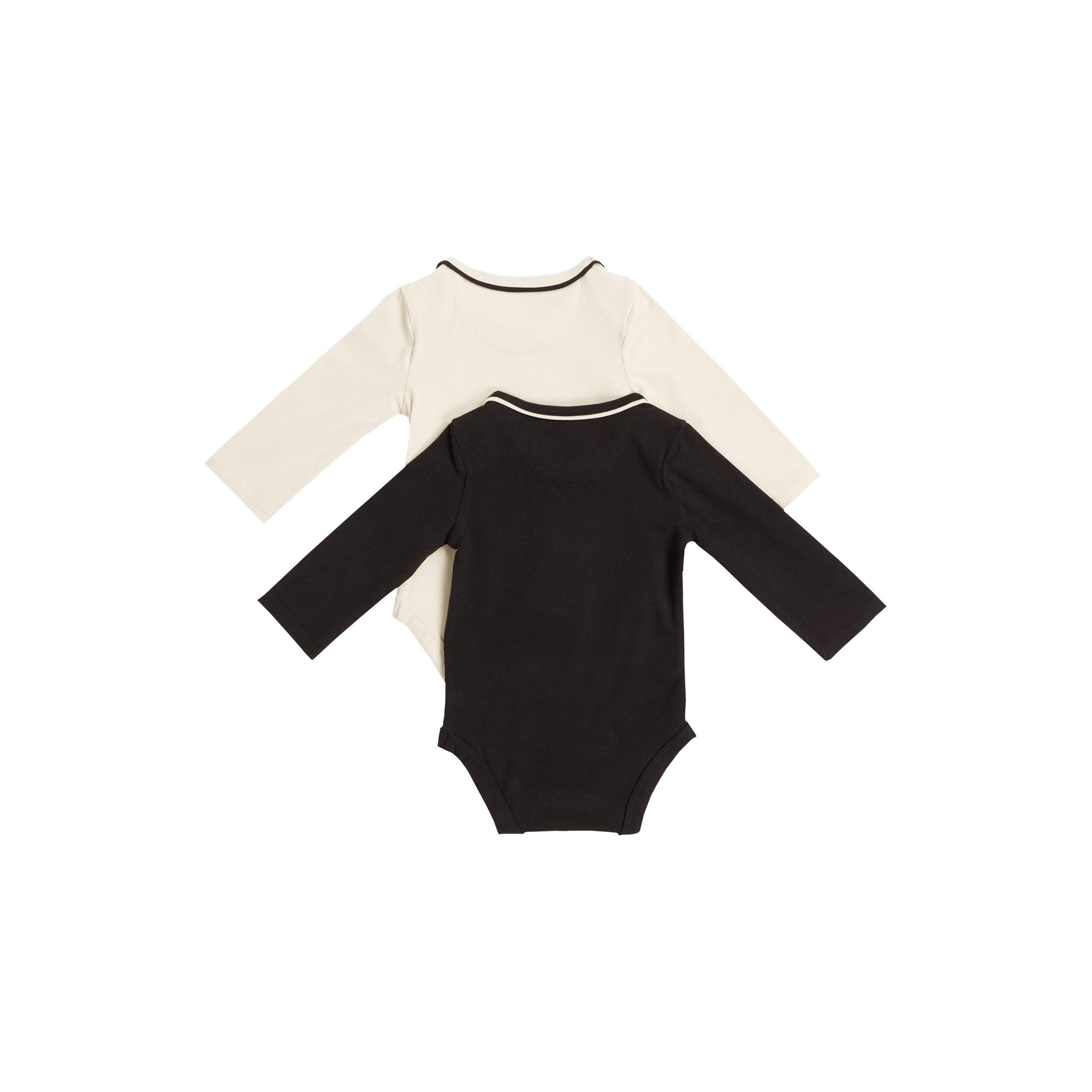 CK Nero/Colomba 0F9 - Calvin Klein Jeans - Unisex Kids' Monogram Long-Sleeve Gift Pack Clothing Set - 2