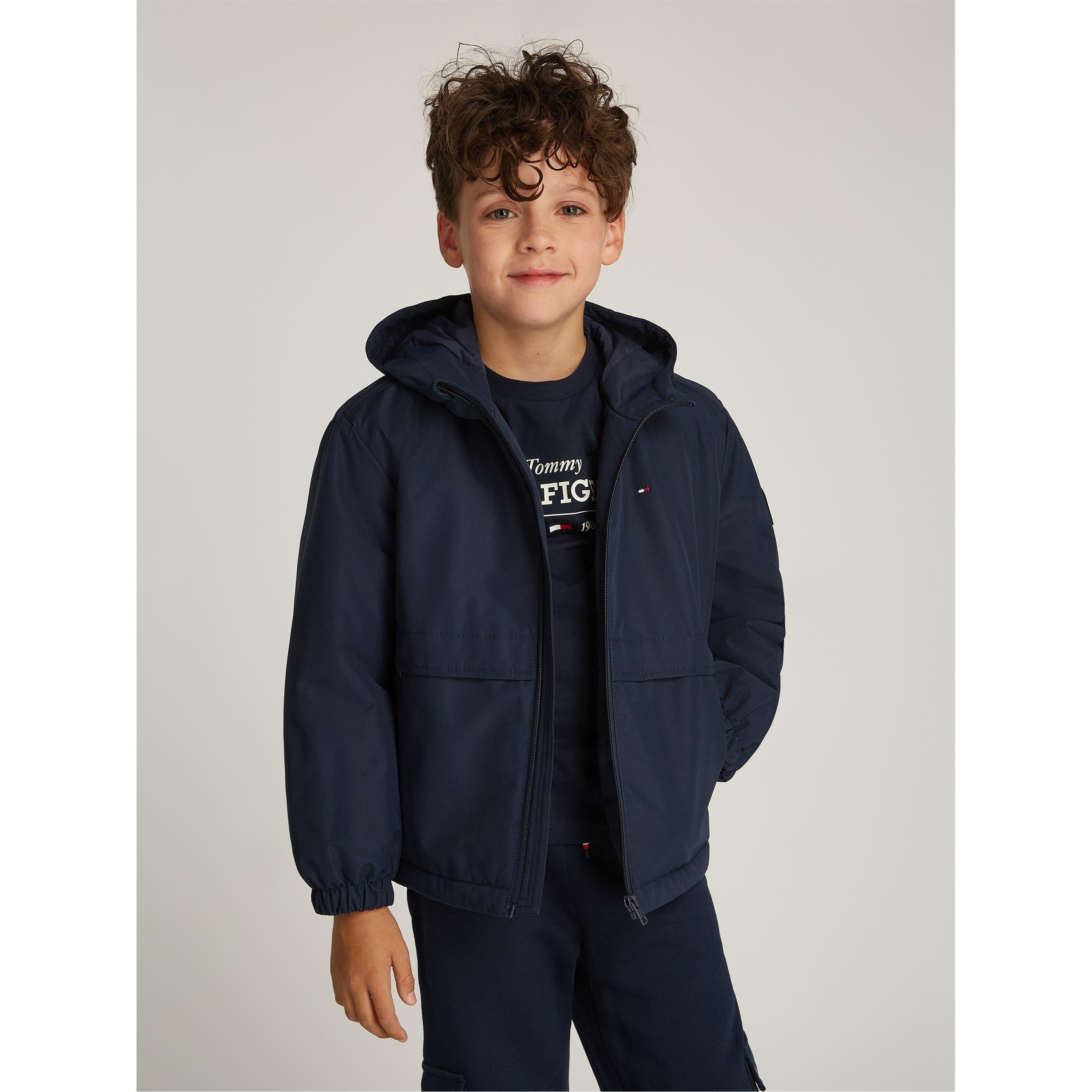 Navy C1G - Tommy Hilfiger - Kids' Ripstop Padded Hooded Softshell Jacket - 2