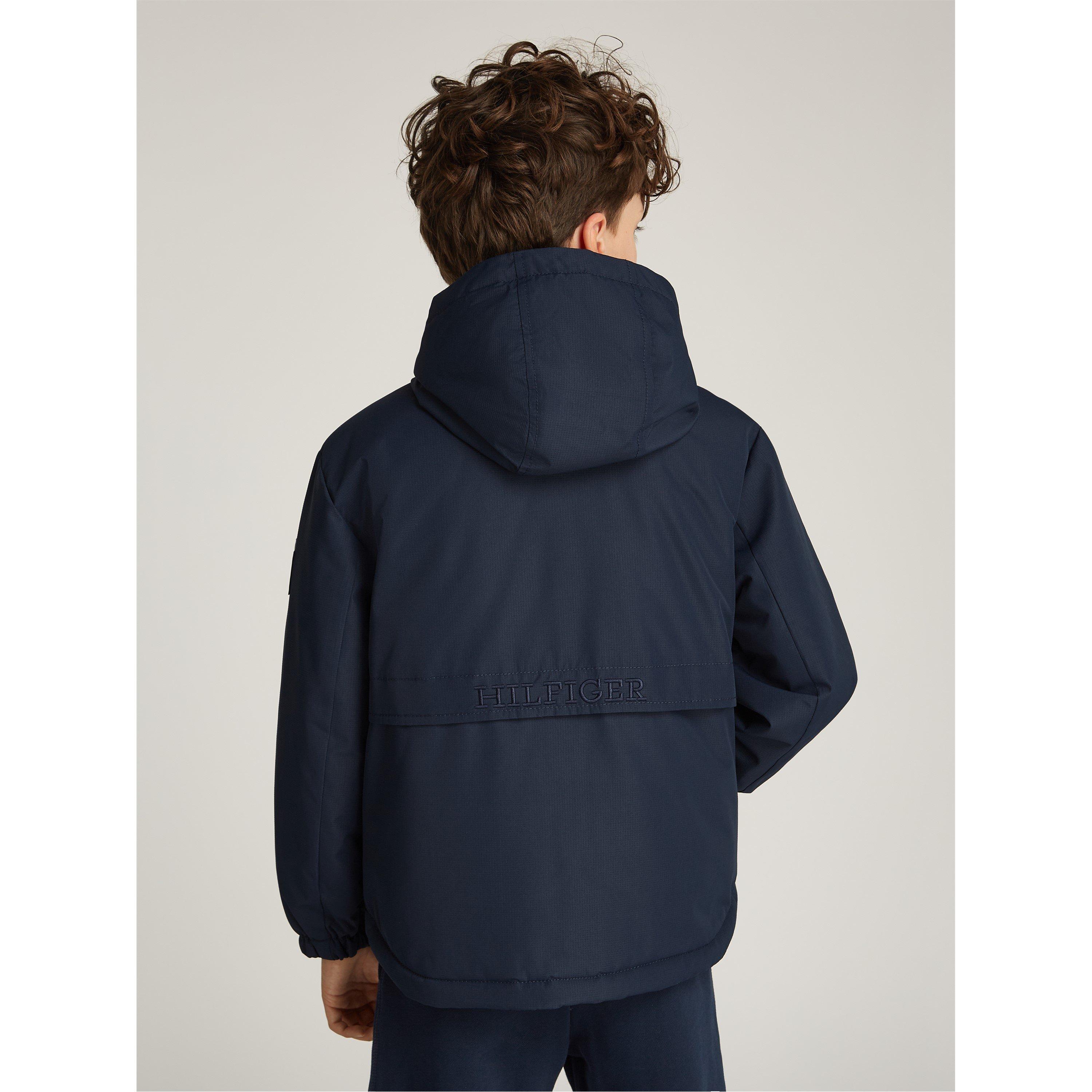 Navy C1G - Tommy Hilfiger - Kids' Ripstop Padded Hooded Softshell Jacket - 3
