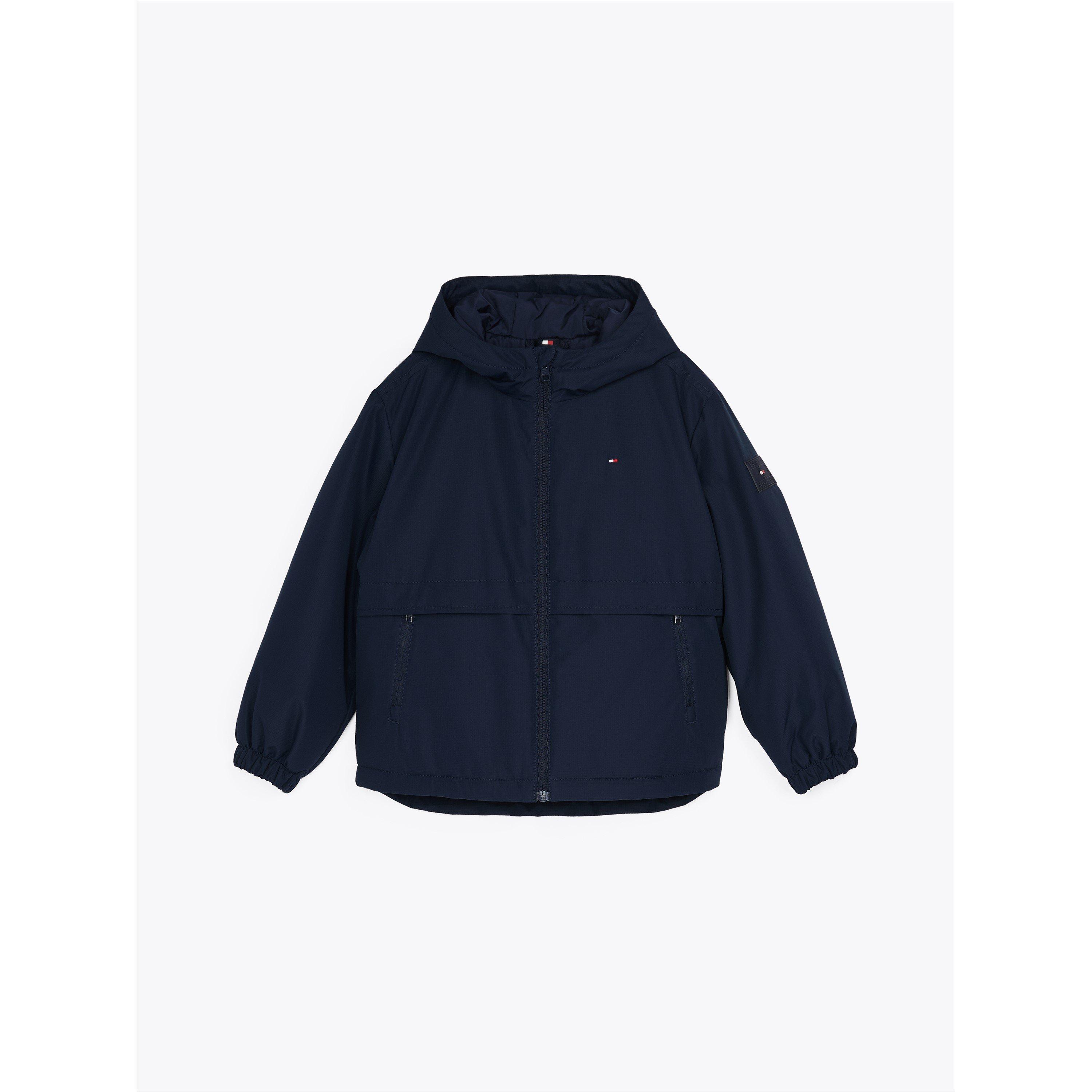 Navy C1G - Tommy Hilfiger - Kids' Ripstop Padded Hooded Softshell Jacket - 4