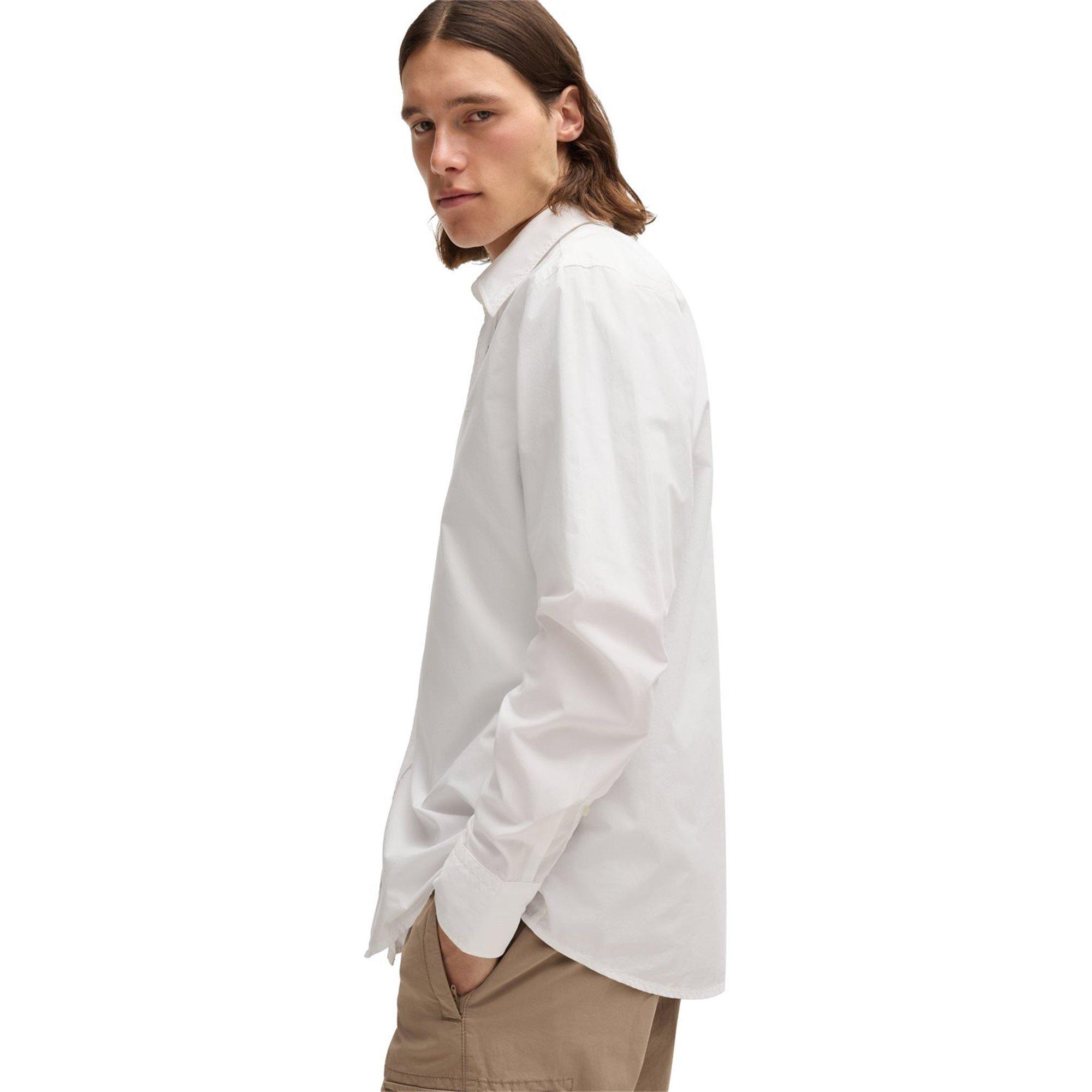 White 100 - Boss - Men's Relegant 6 M Plain Long-Sleeve Shirt - 7