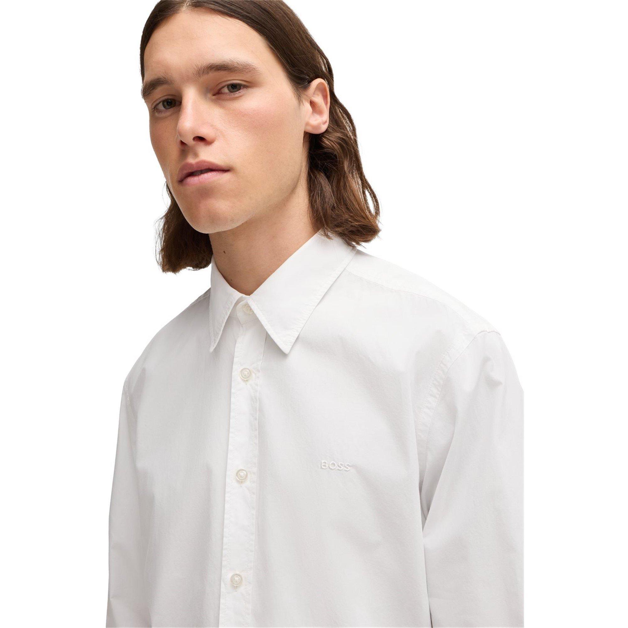 White 100 - Boss - Men's Relegant 6 M Plain Long-Sleeve Shirt - 8