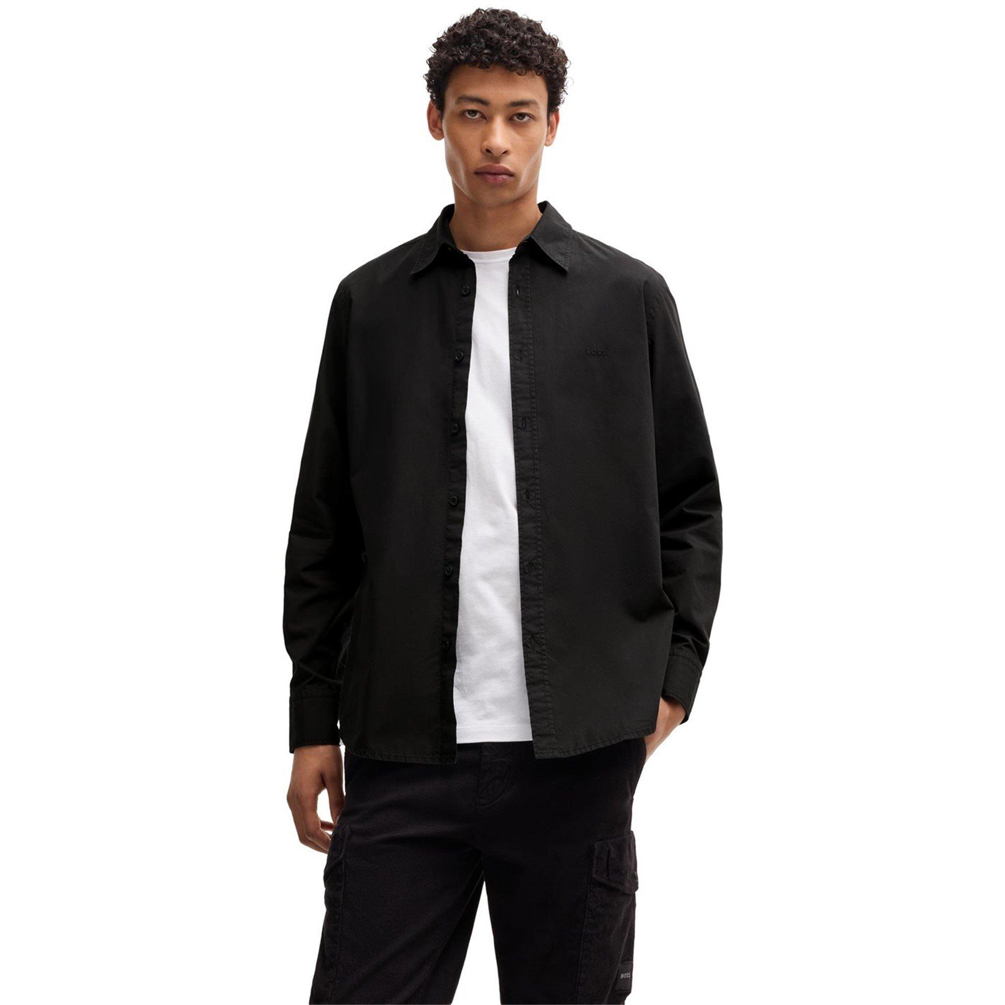 Black 001 - Boss - Men's Relegant 6 M Plain Long-Sleeve Shirt - 3