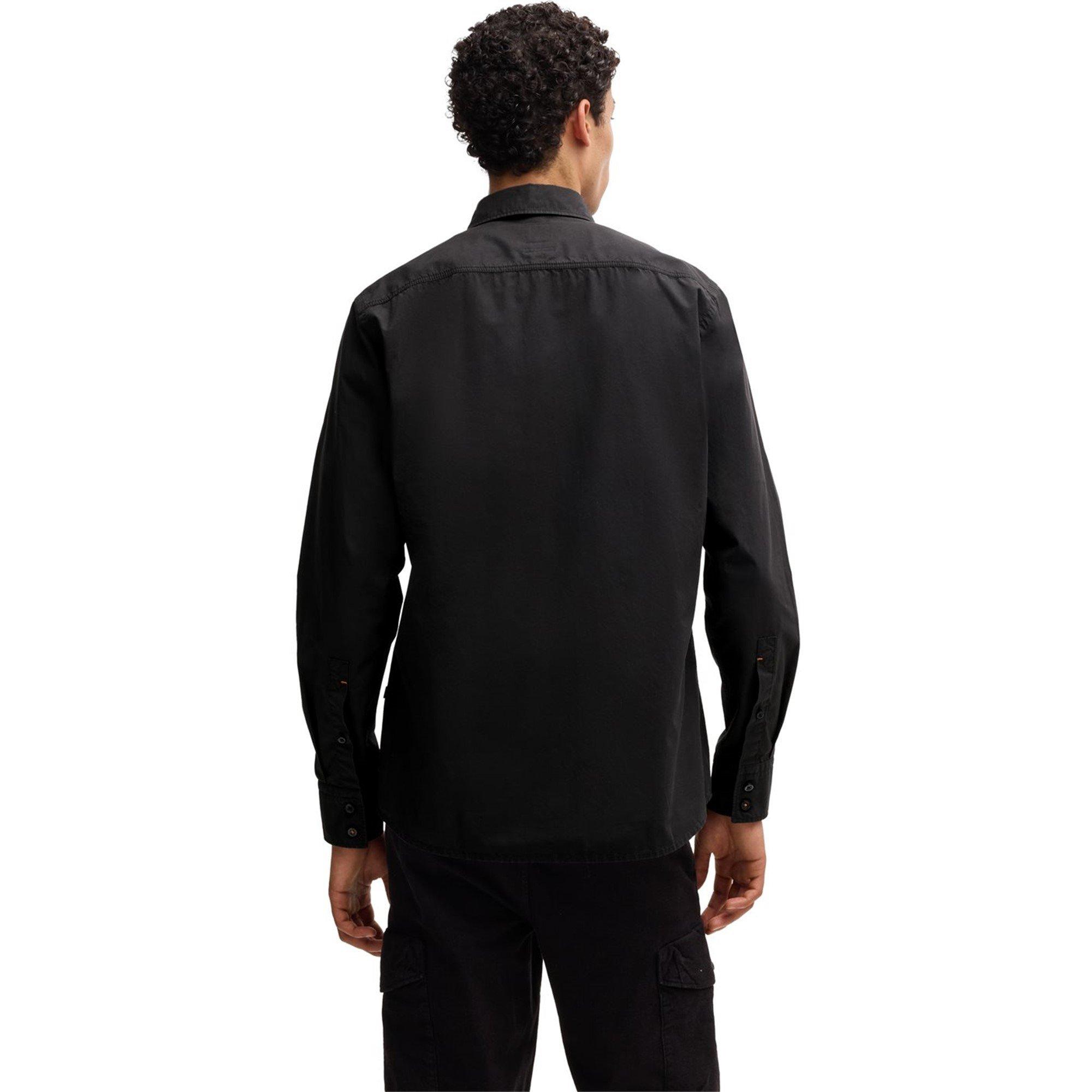 Black 001 - Boss - Men's Relegant 6 M Plain Long-Sleeve Shirt - 4
