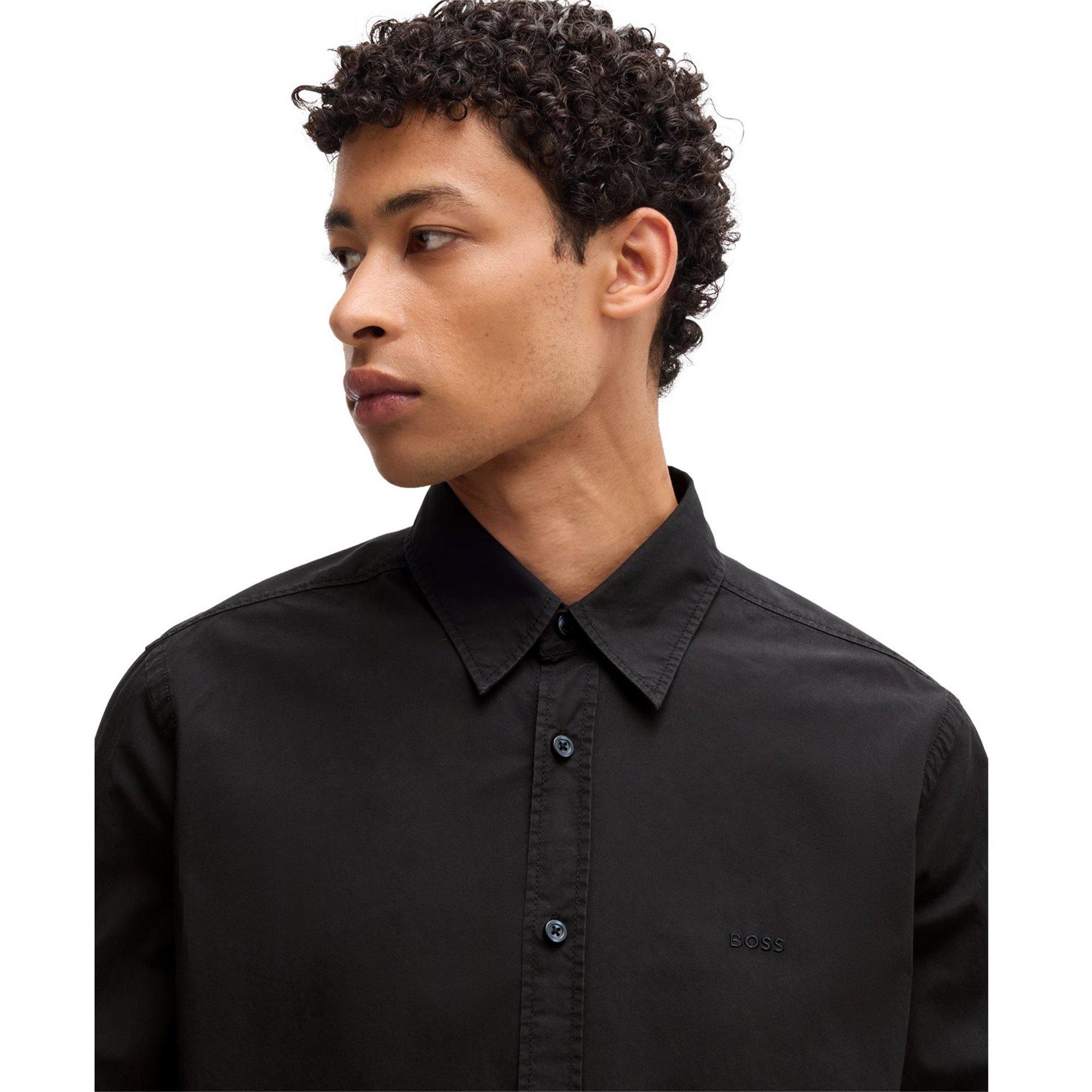 Black 001 - Boss - Men's Relegant 6 M Plain Long-Sleeve Shirt - 5