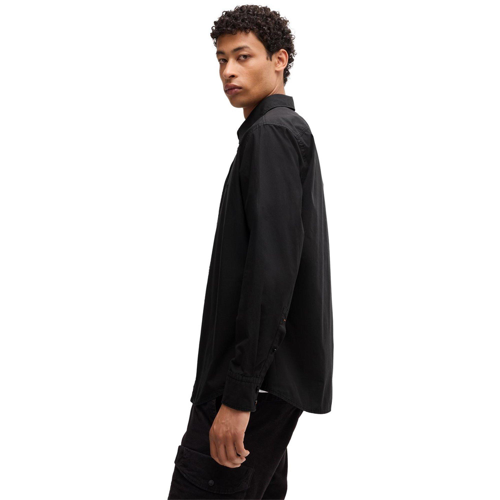 Black 001 - Boss - Men's Relegant 6 M Plain Long-Sleeve Shirt - 7