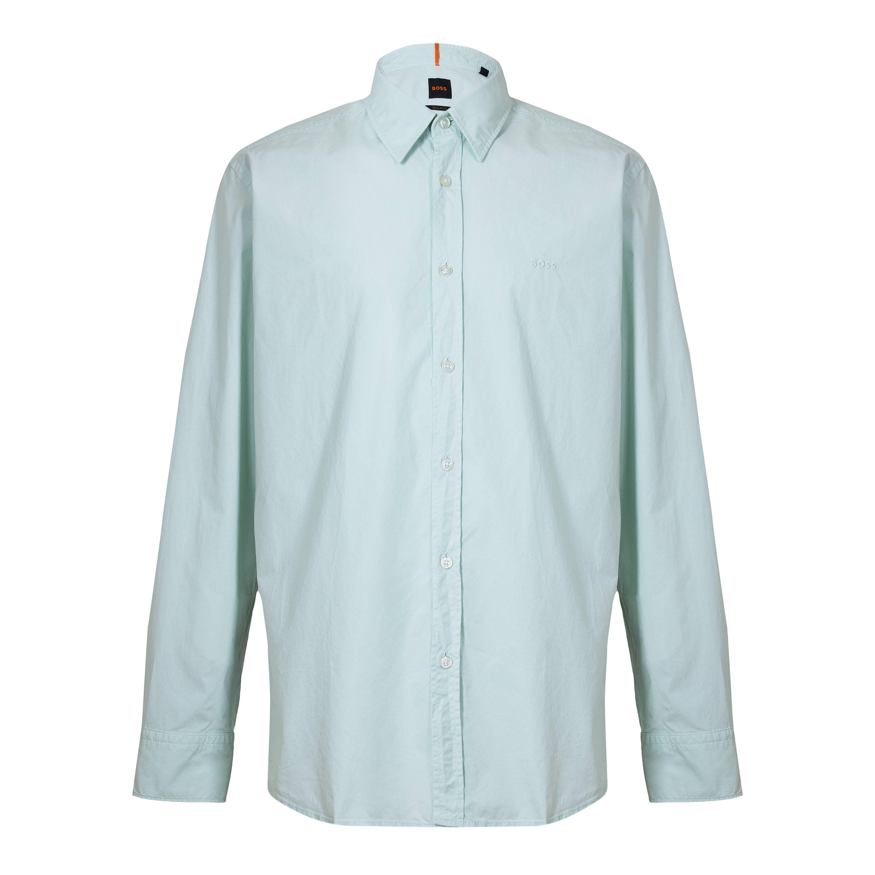 Boss Men's Relegant 6 M Plain Long-Sleeve Shirt - Open Blue - S